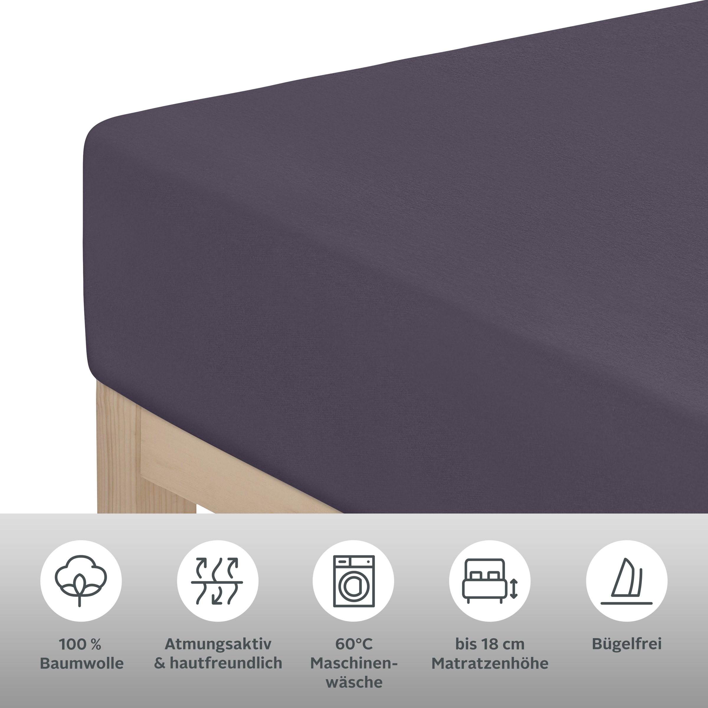 OTTO home Spannbettlaken "PHYSALIS 100% Baumwolle" für Matratzen bis 18 cm günstig online kaufen
