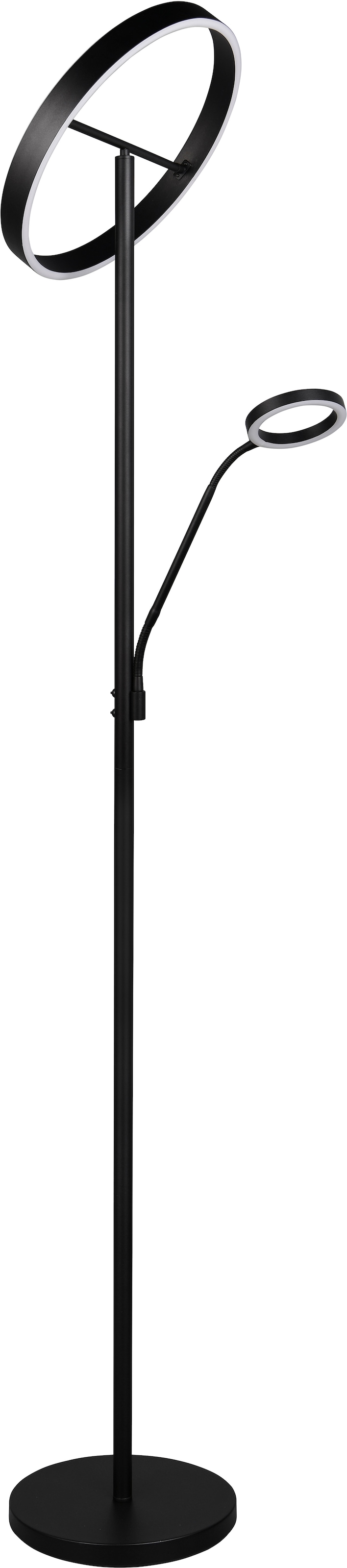 TRIO Leuchten LED Stehlampe »WILLIS, Stehleuchte mit Lesearm, Touch Dimmer, CCT 2700-3200-4000K« LED-Board 1 Stk. Farbwechsler Höhe 180cm, Fluterkopf und Lesearm schwenkbar, Fluter mit Leselicht