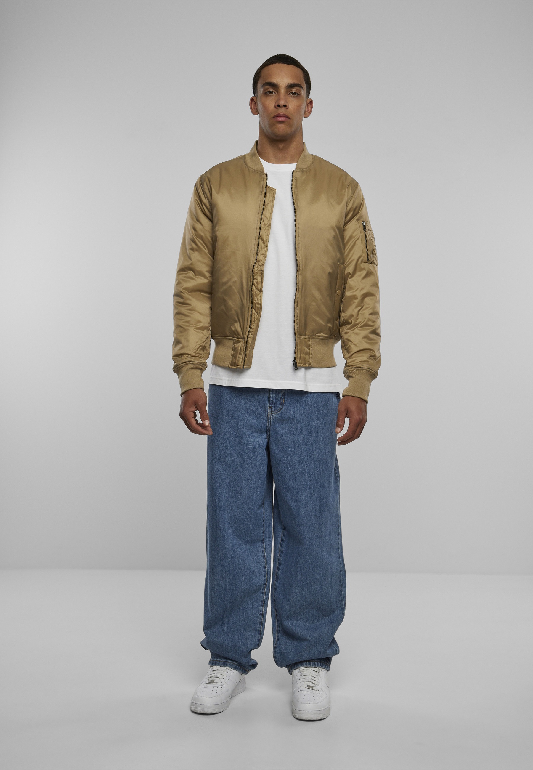 URBAN CLASSICS Anorak »Urban Classics Herren Basic Bomber Jacket« 1 Stk. tlg. ohne Kapuze