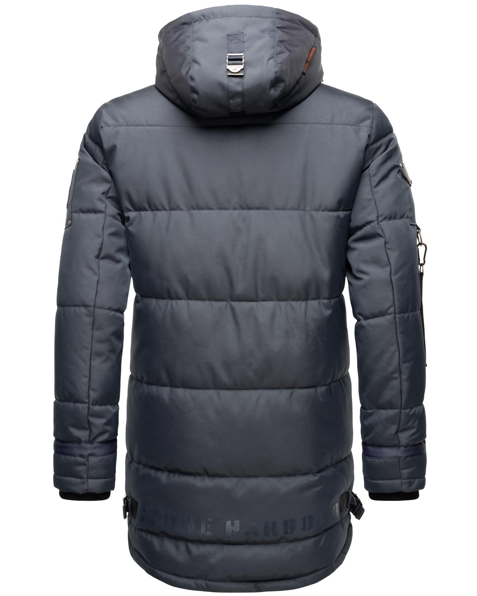 Stone Harbour Winterjacke »Tahaa«, mit Kapuze, Warm gefütterter Herren Wintermantel mit doppelter Kapuze