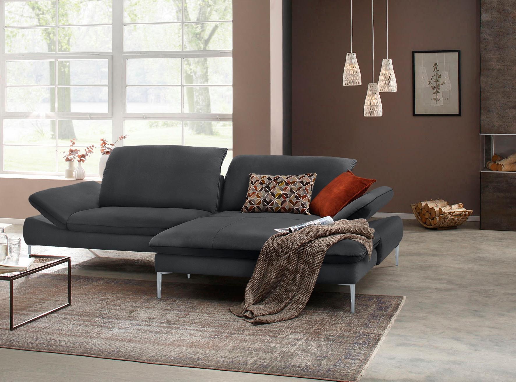 Ecksofa »enjoy&MORE«, mit Sitztiefenverstellung, Füße silber matt, Breite 294 cm