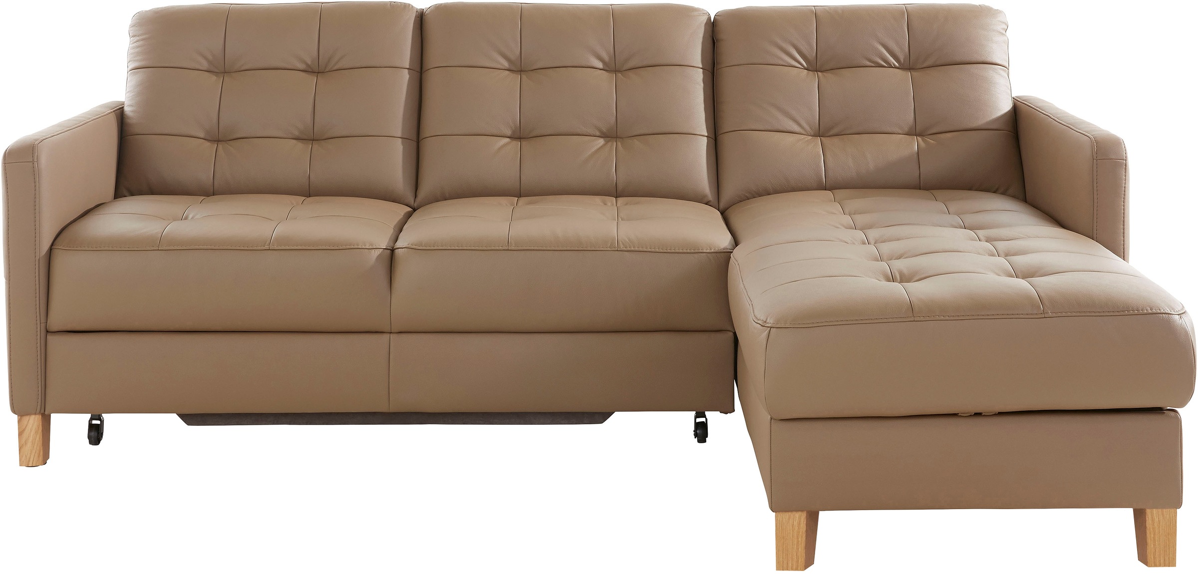 exxpo - sofa fashion Ecksofa »Elio, kompakt und komfortabel, bequem und zeitloses Design, L-Form«, wahlweise mit Bettfunktion