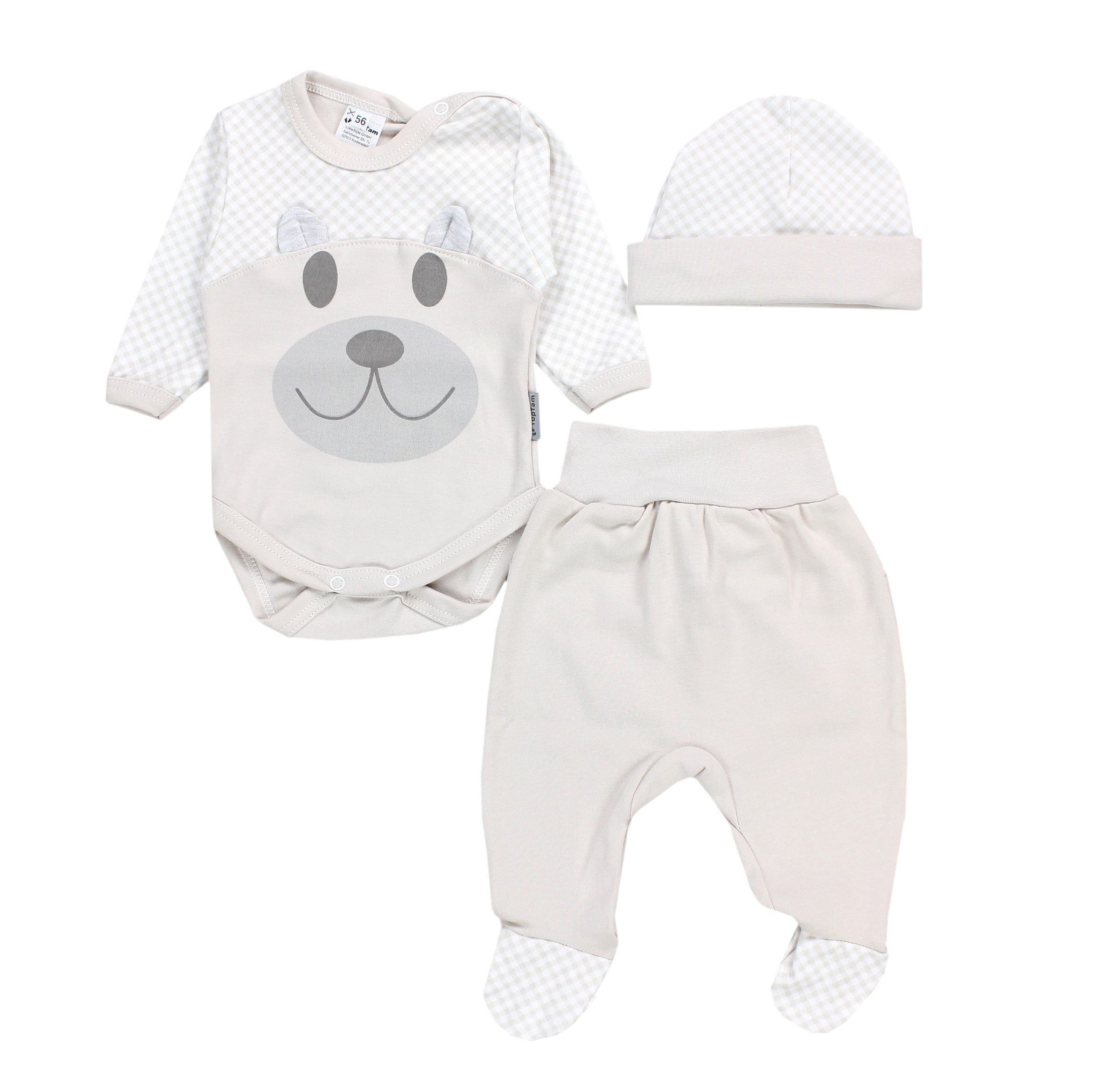 TupTam Body "Set Baby Body Strampelhose Mütze Bekleidungsset"