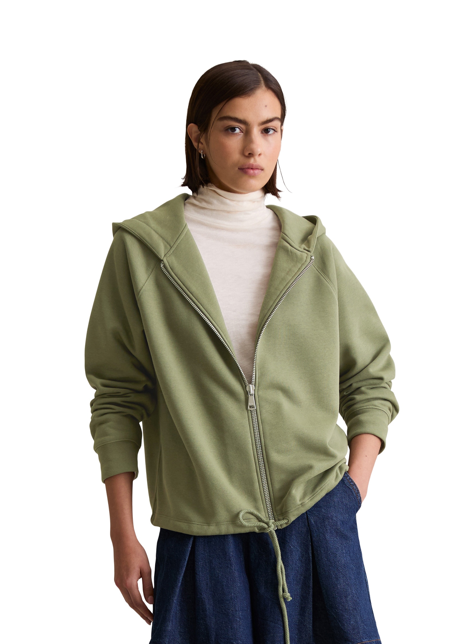 Marc OPolo DENIM Sweatjacke "aus softem Bio-Baumwolle-Mix" günstig online kaufen