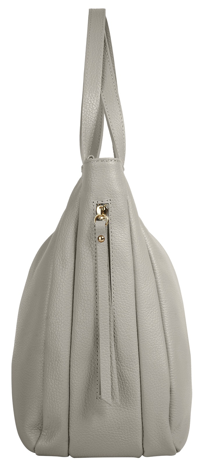 Umhängetasche SAMANTHA LOOK, Damen, Gr. B/H/T: 35cm x 30cm x 14cm onesize, grau, Leder, clean, Taschen Umhängetasche, echt Leder, Made in Italy 3