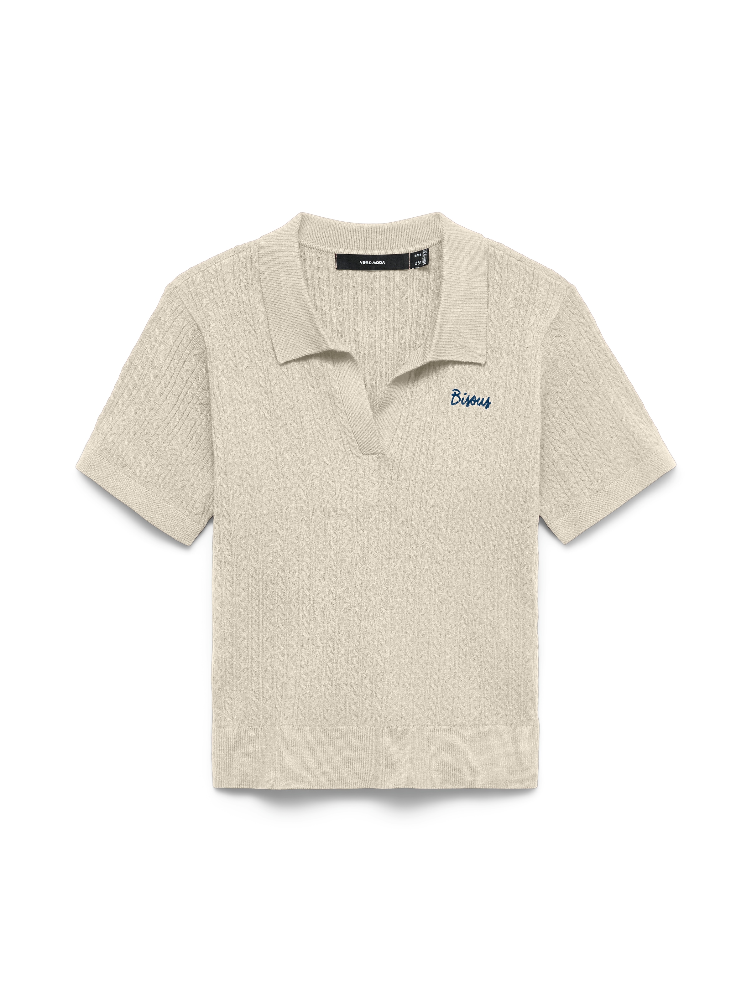 Vero Moda Polokragenpullover »VMGOLD CABLE SS POLONECK PULLOVER« Viskosemischung, regular fit