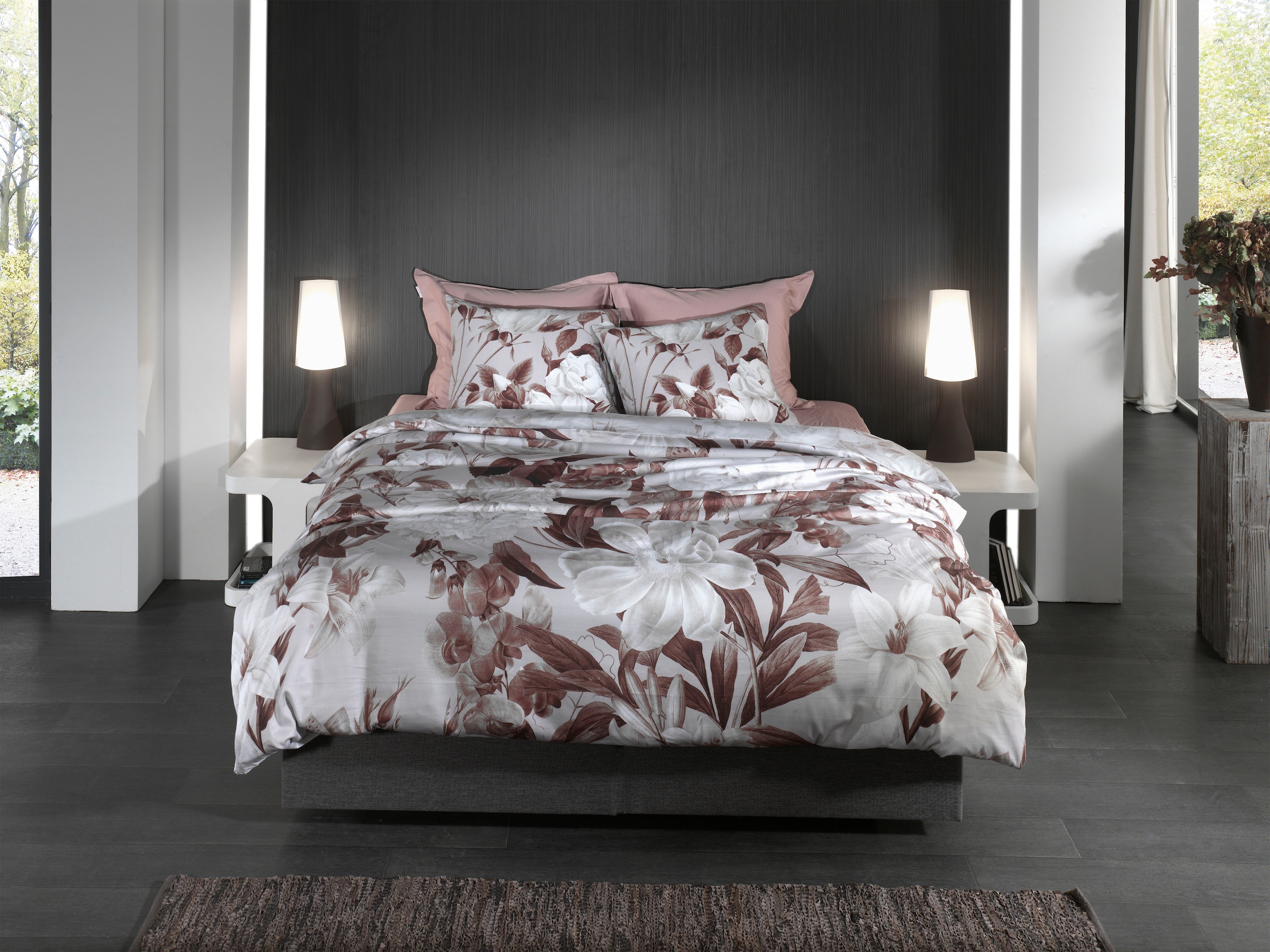 Heckett & Lane Bettwäsche "Danna" 2 Stk. tlg. Blumen Muster, hochwertiges M günstig online kaufen