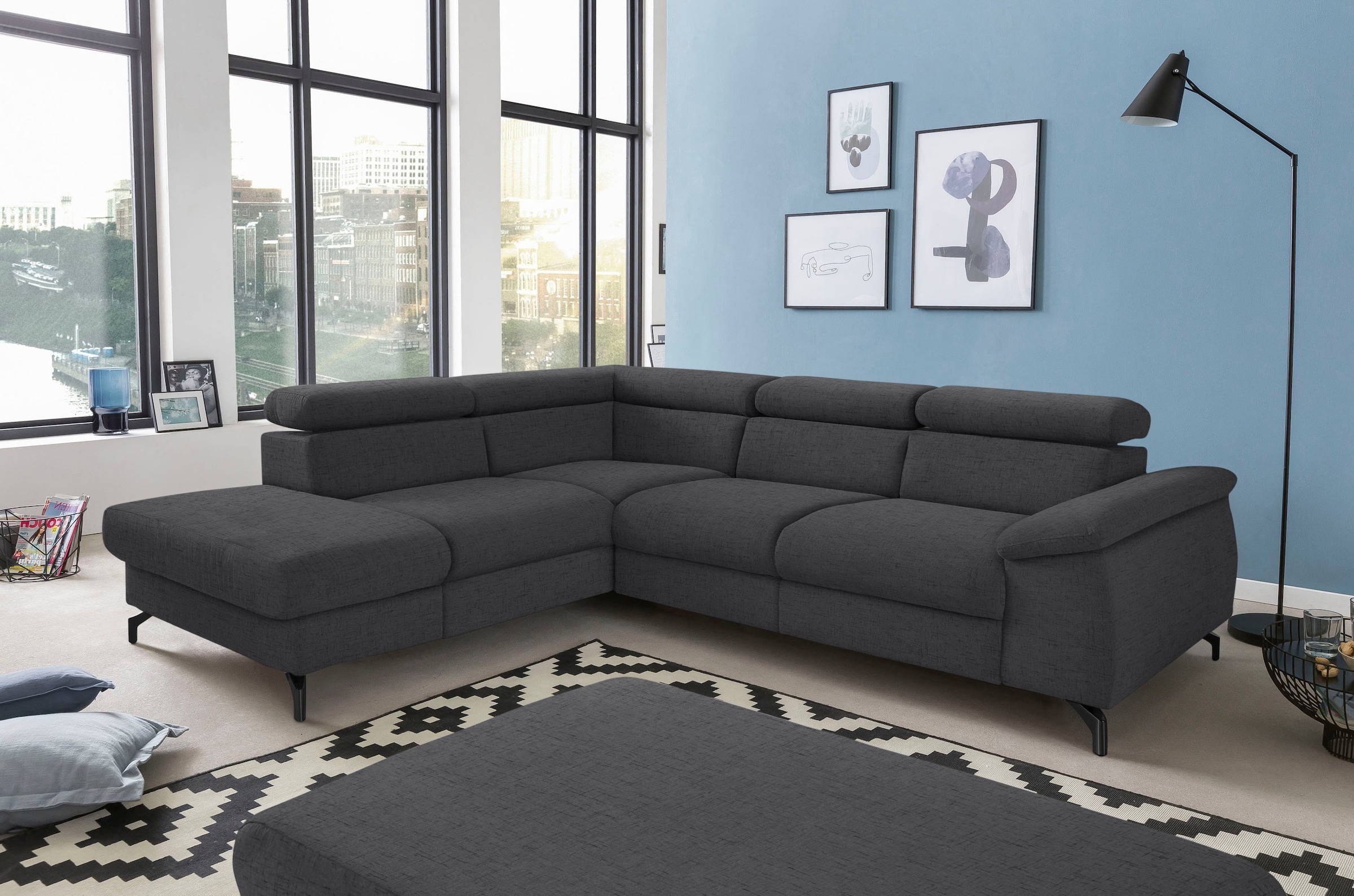 COTTA Polstergarnitur "Komaris L-Form", (Set), Set bestehend aus: Ecksofa m günstig online kaufen