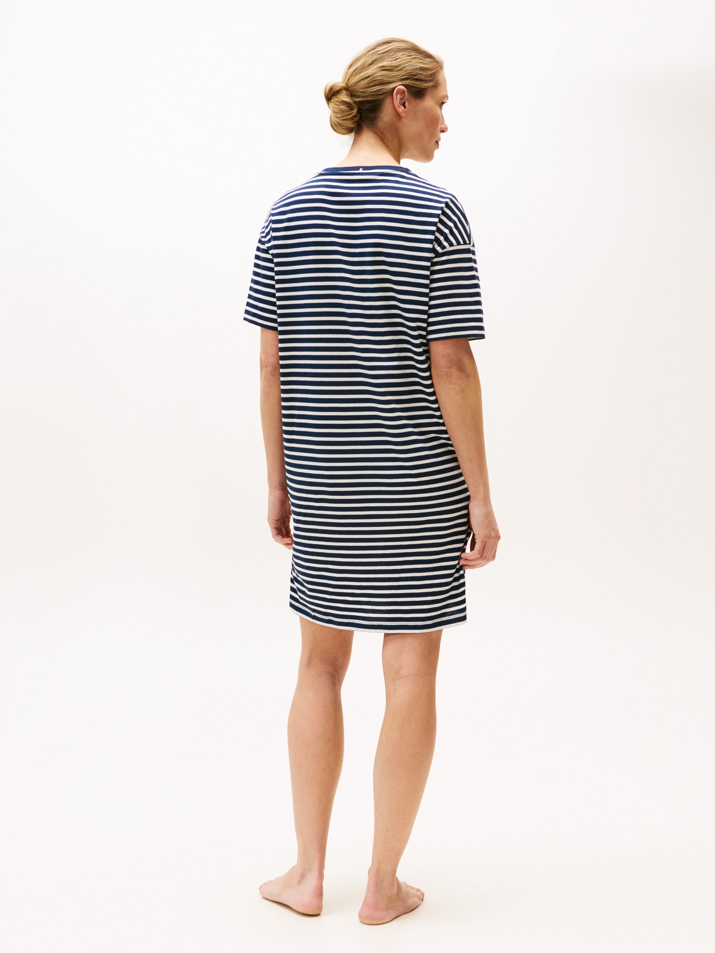 Tommy Hilfiger Underwear Nachthemd »STRIPE SS T-SHIRT DRESS«, mit Streifenmuster, Logo