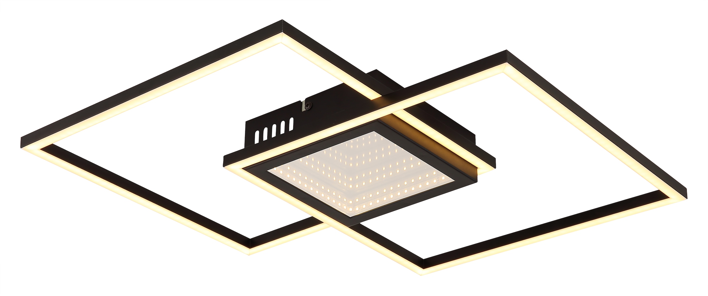 GLOBO LIGHTING LED Deckenleuchte »SAUNDERS«, Leuchtmittel LED-Modul | LED fest integriert, Deckenlampe/Wohnzimmer/Schlafzimmer/modern