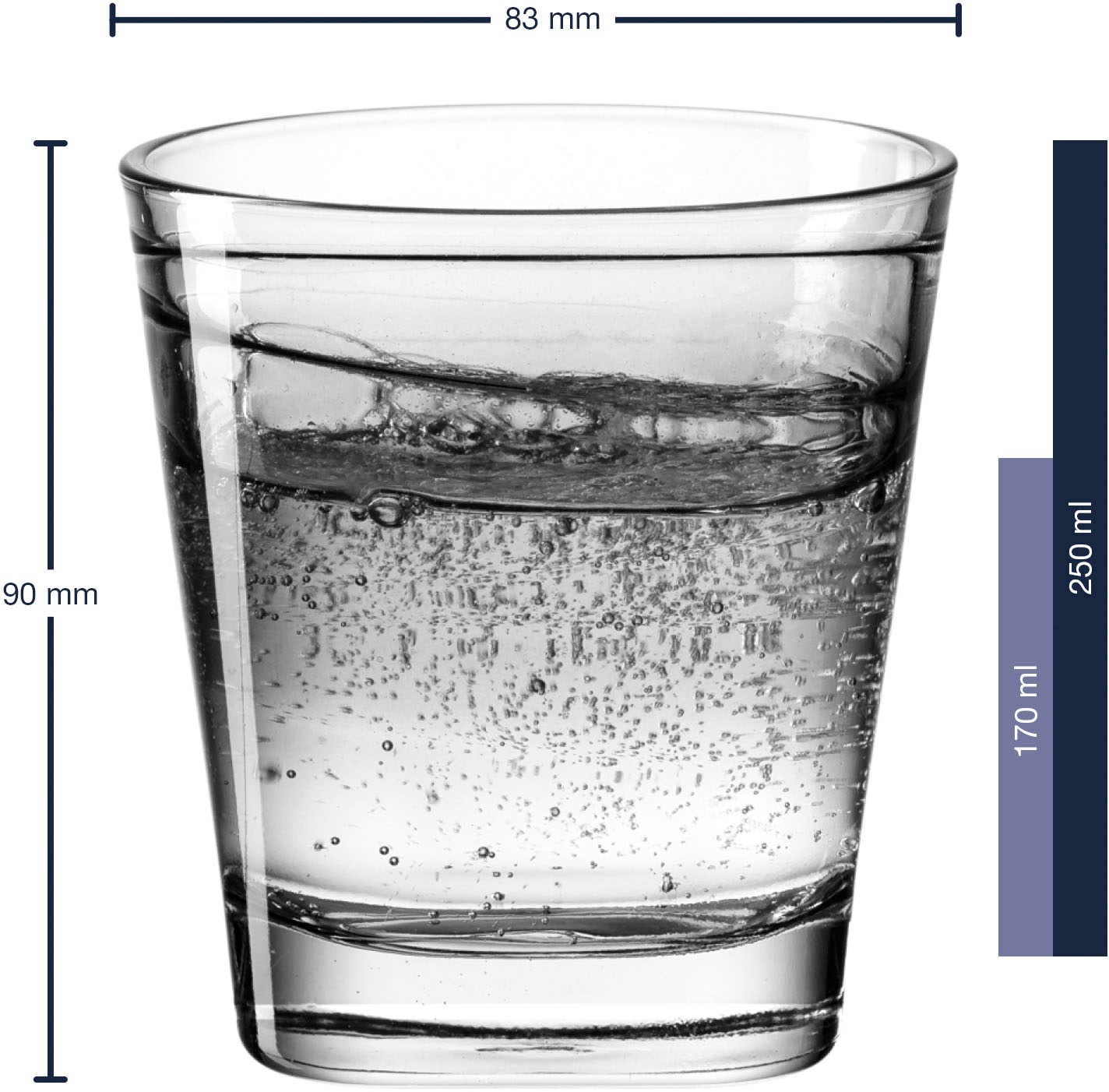 LEONARDO Gläser-Set »VARIO STRUTTURA«, (Set, 6 tlg.), 250 ml, 6-teilig