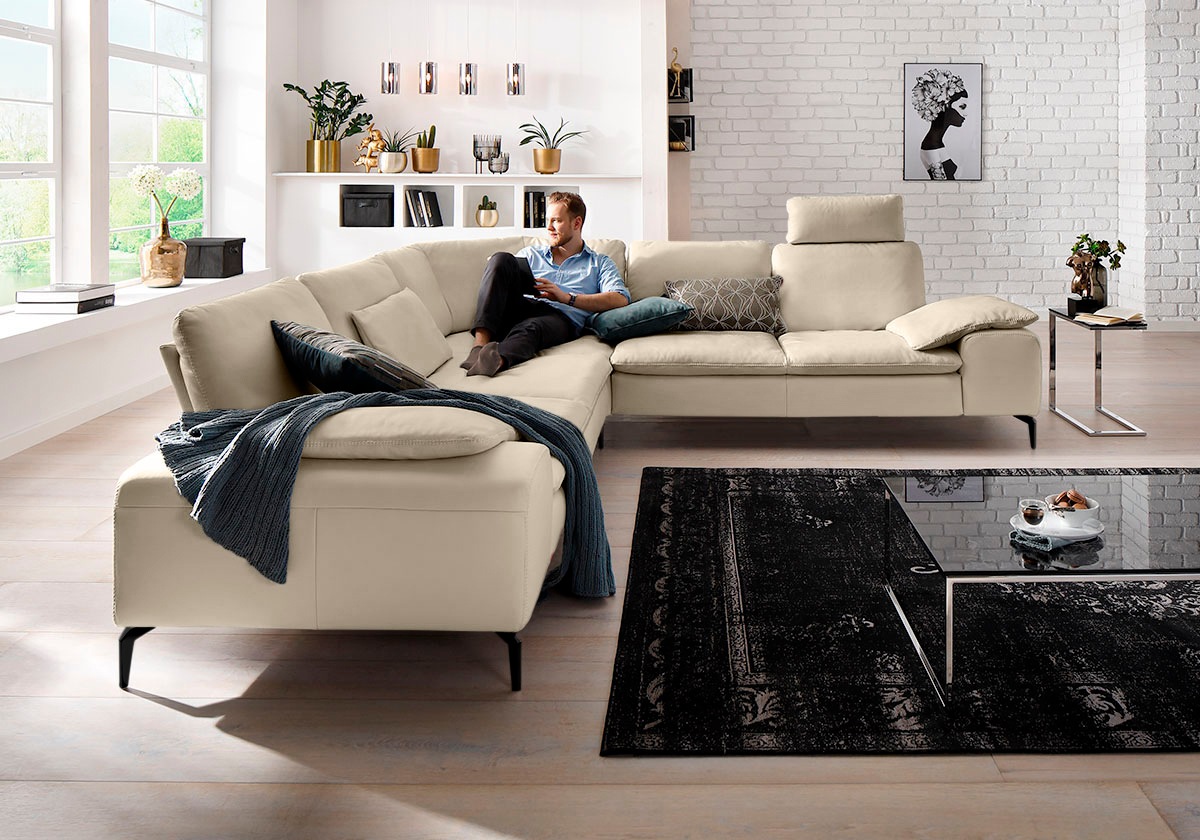 W.SCHILLIG Ecksofa "valentinoo, Designsofa, elegant und bequem, L-Form", (S günstig online kaufen