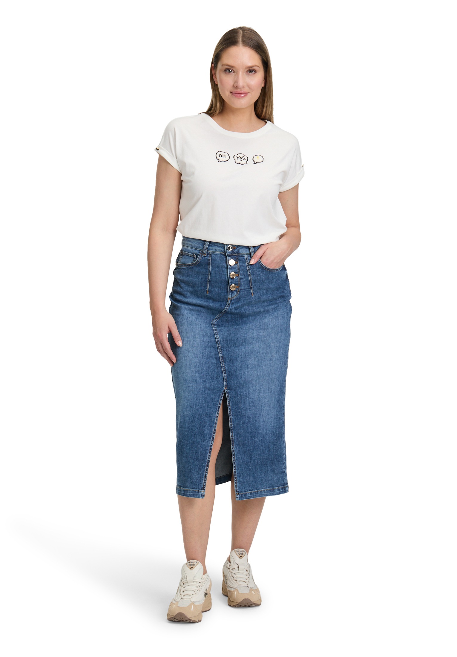 Cartoon Maxirock »Cartoon Jeansrock mit Waschung«