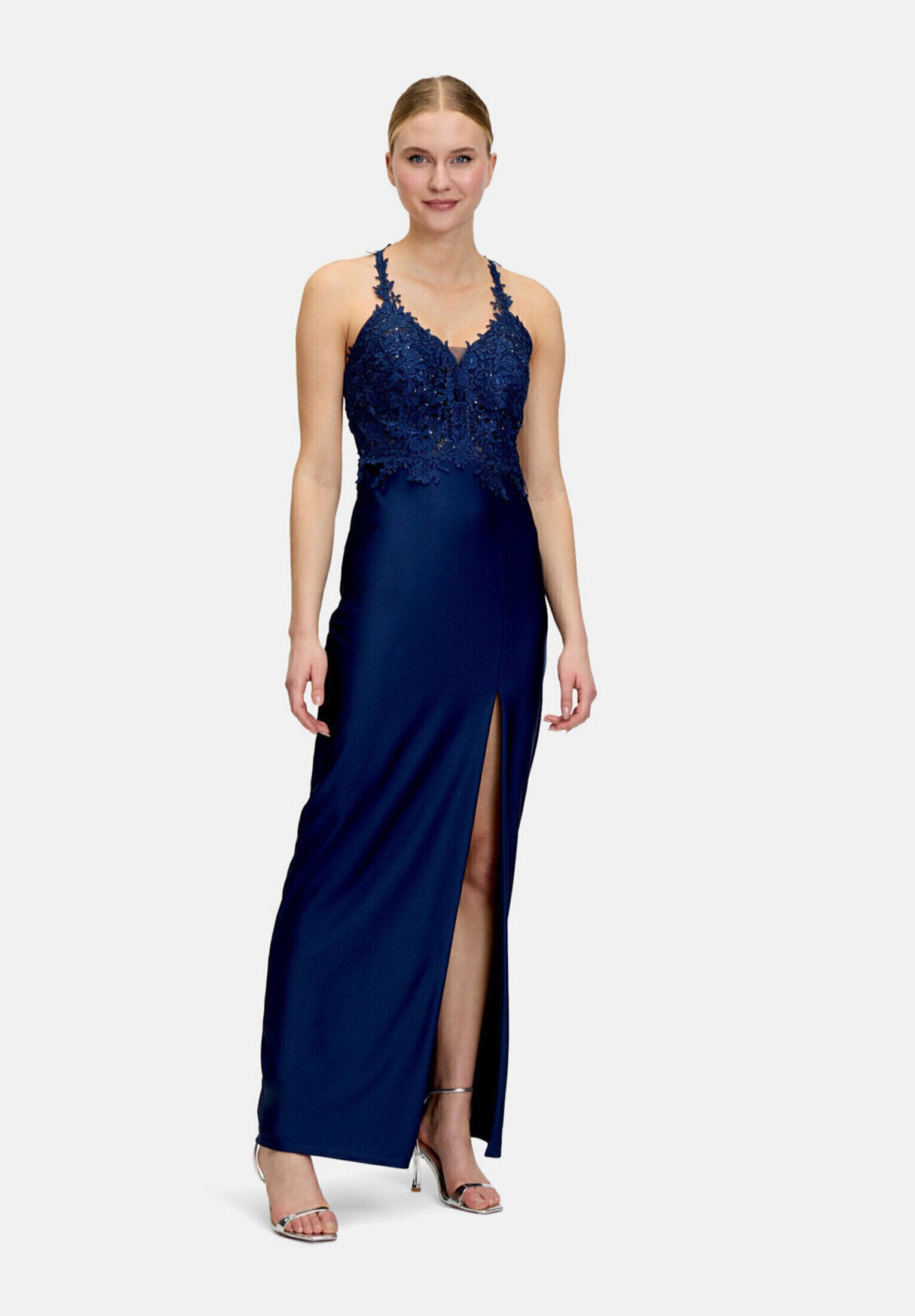 Vera Mont Abendkleid "Damen mit Strass" Ohne Tasche Rückenfrei