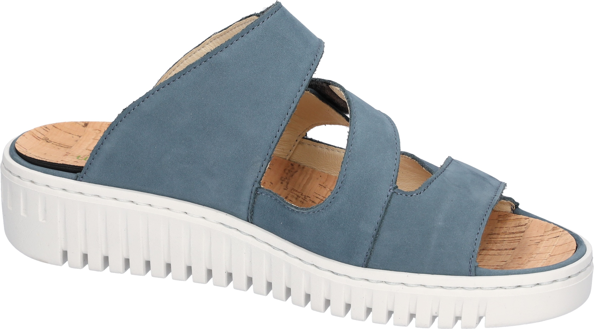 Waldläufer Pantolette »H-WILLOW«  Sommerschuh, Hausschuh, Keilabsatz, mit Korkfußbett, H-Weite