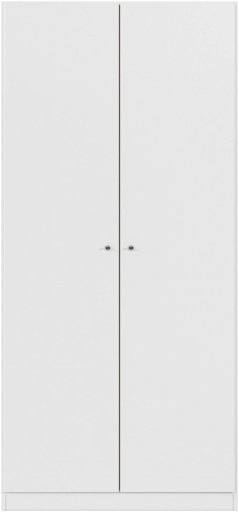rauch Kleiderschrank "Schrank Garderobe Garderobenschrank Putzschrank Wäscheschrank BERGHEIM" Breite/Höhe/Tiefe: 91/197/54 cm, viel Stauraum, abschließbar mit insgesamt 4 Schlüsseln MADE IN GERMANY