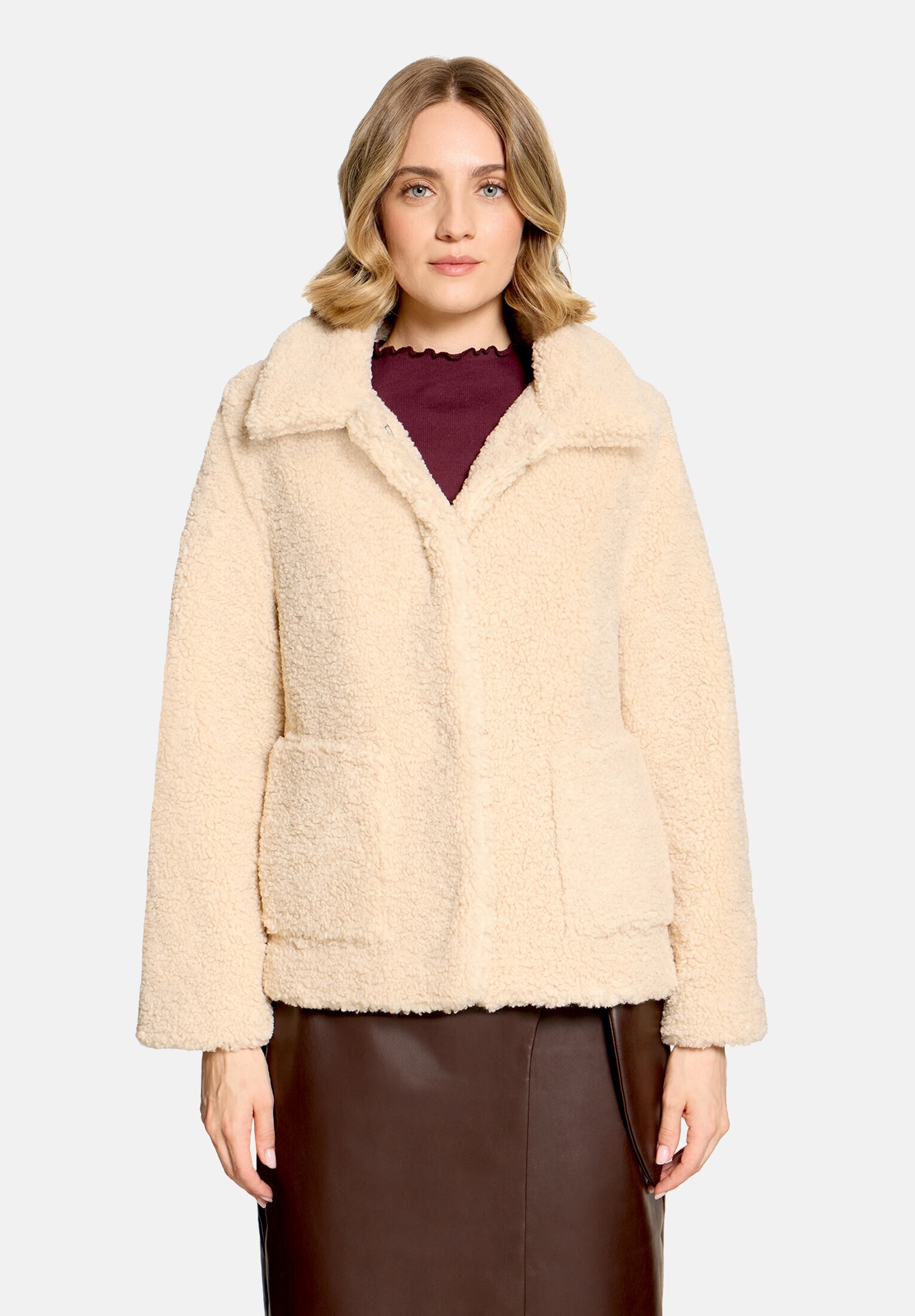 Cartoon Plüschjacke »Damen mit Kragen«