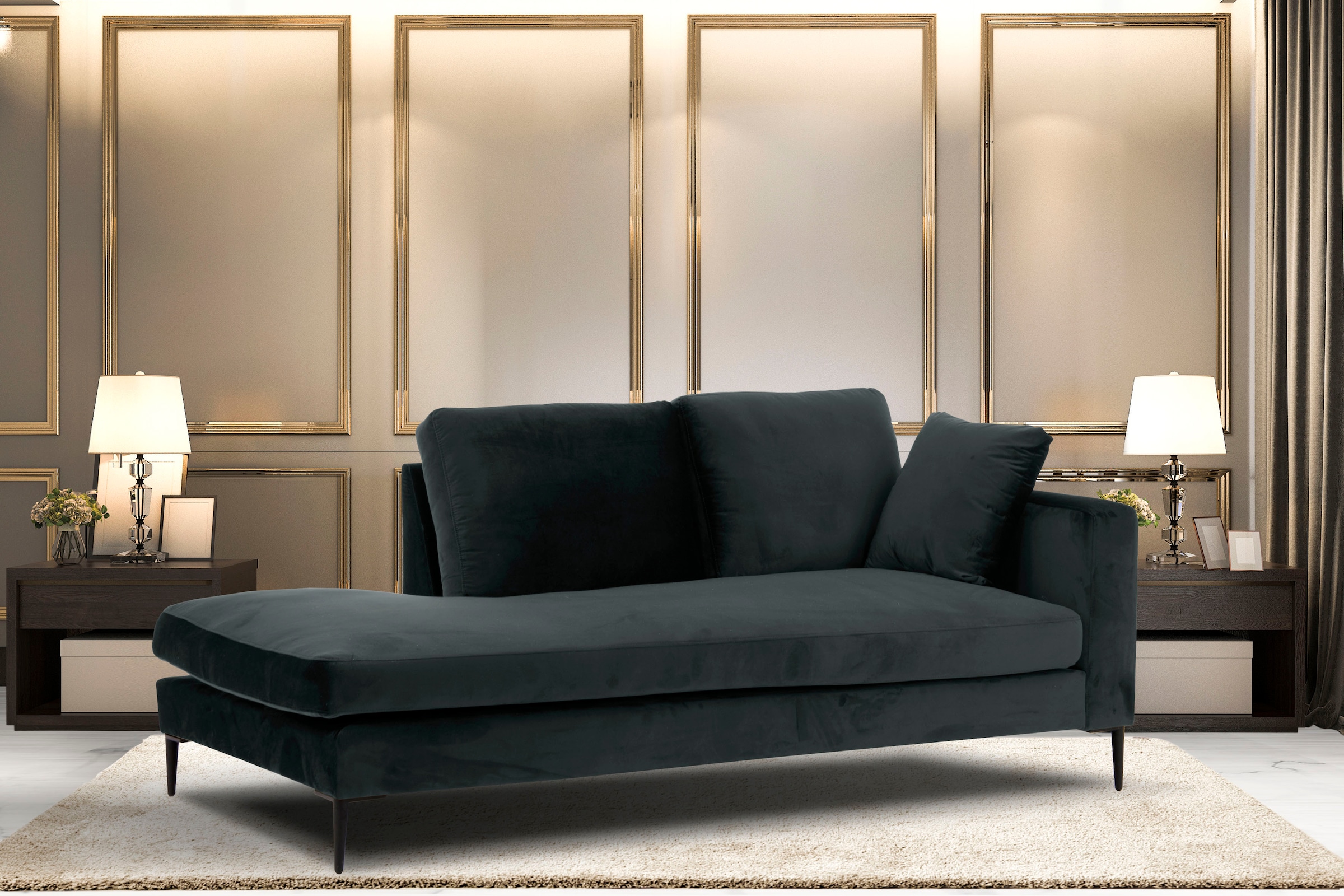Leonique Recamiere "Cozy Chaiselongue, Maße B/T/H: 195/97/80 cm", mit losen günstig online kaufen