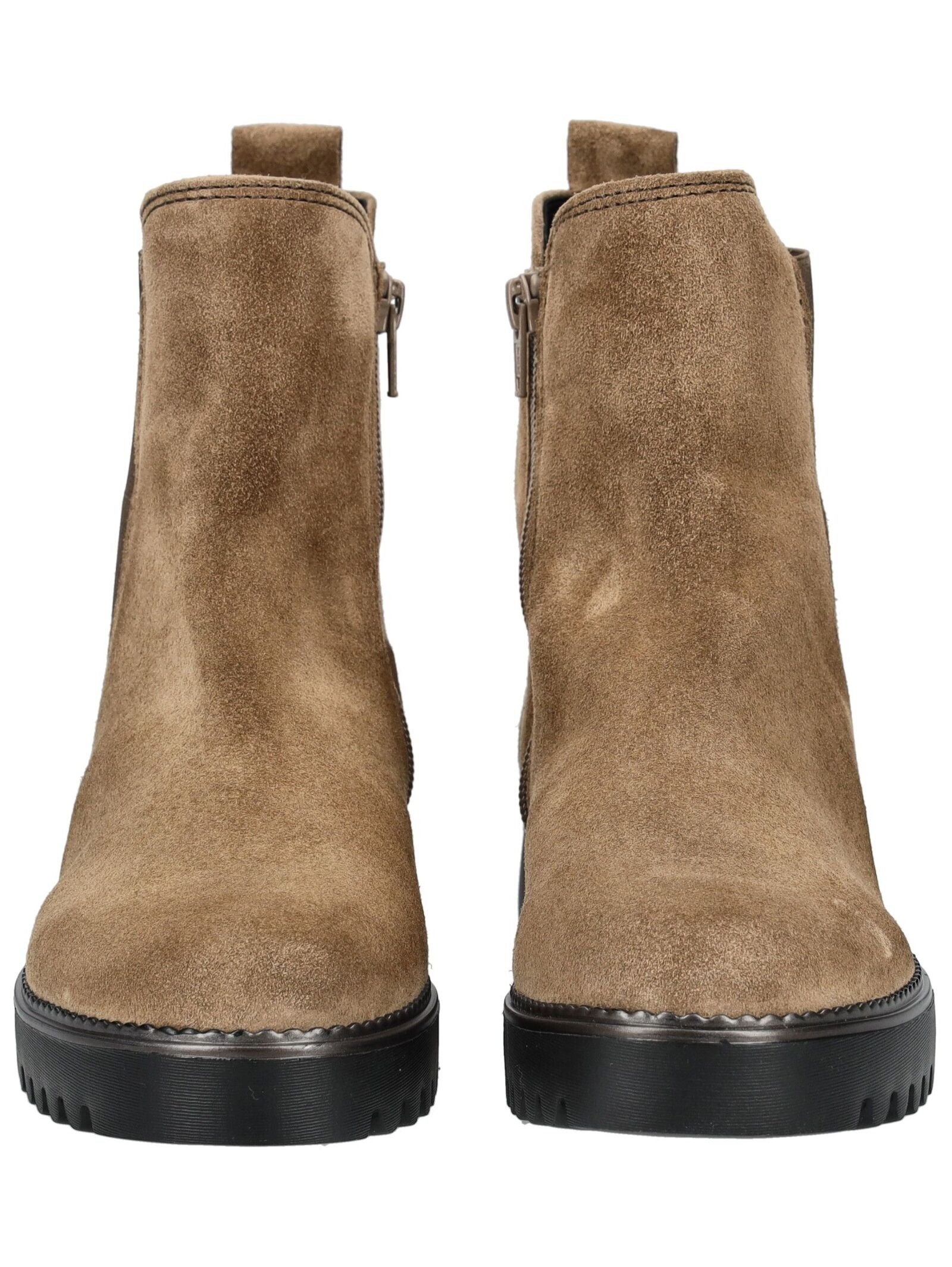 Stiefelette GABOR COMFORT "Gabor Comfort Stiefelette Veloursleder", Damen, Gr. 38,5, braun, grau, Veloursleder, Schuhe Stiefelette 2