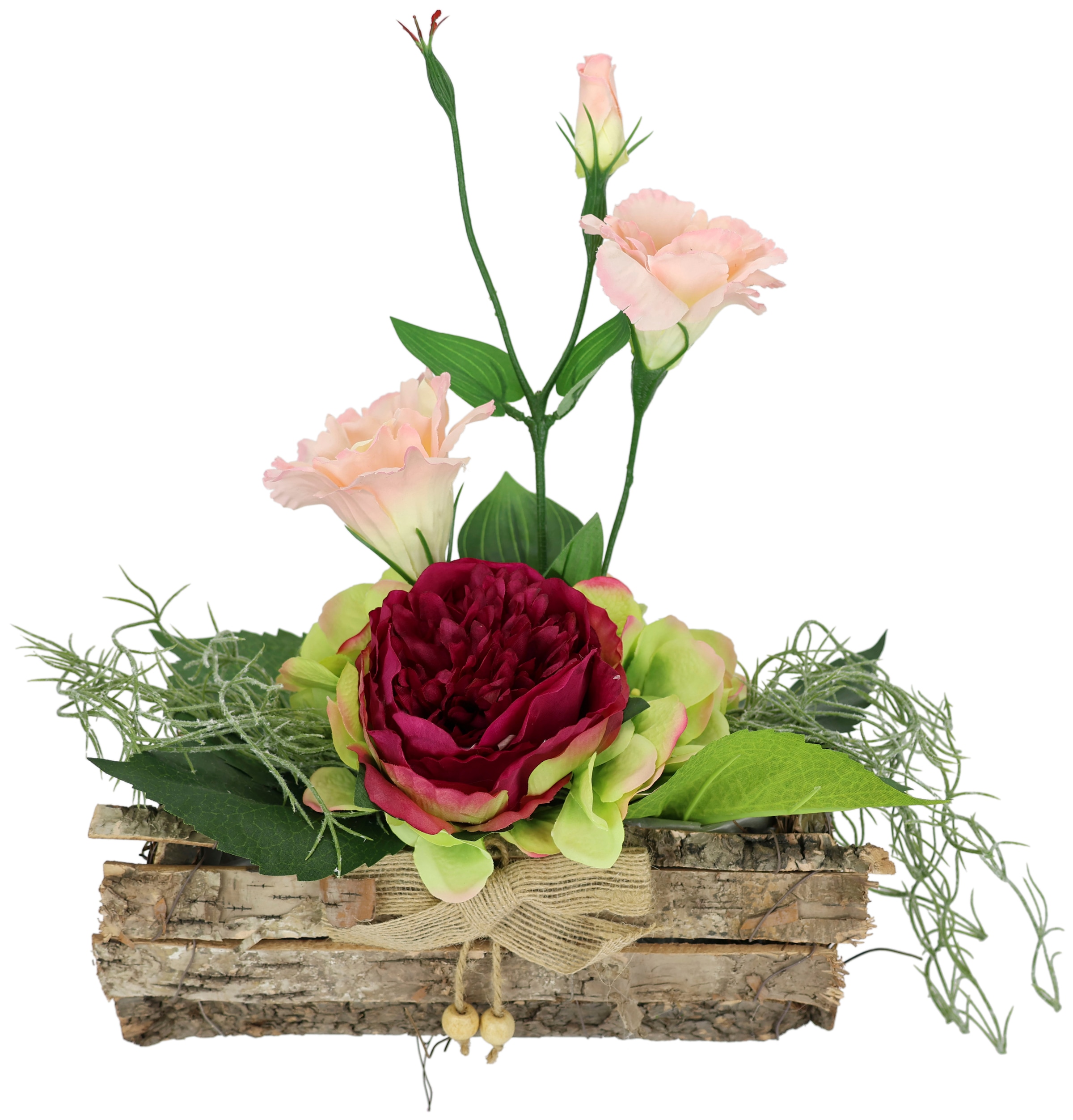 I.GE.A. Kunstpflanze "Gesteck Rose in Schale" günstig online kaufen
