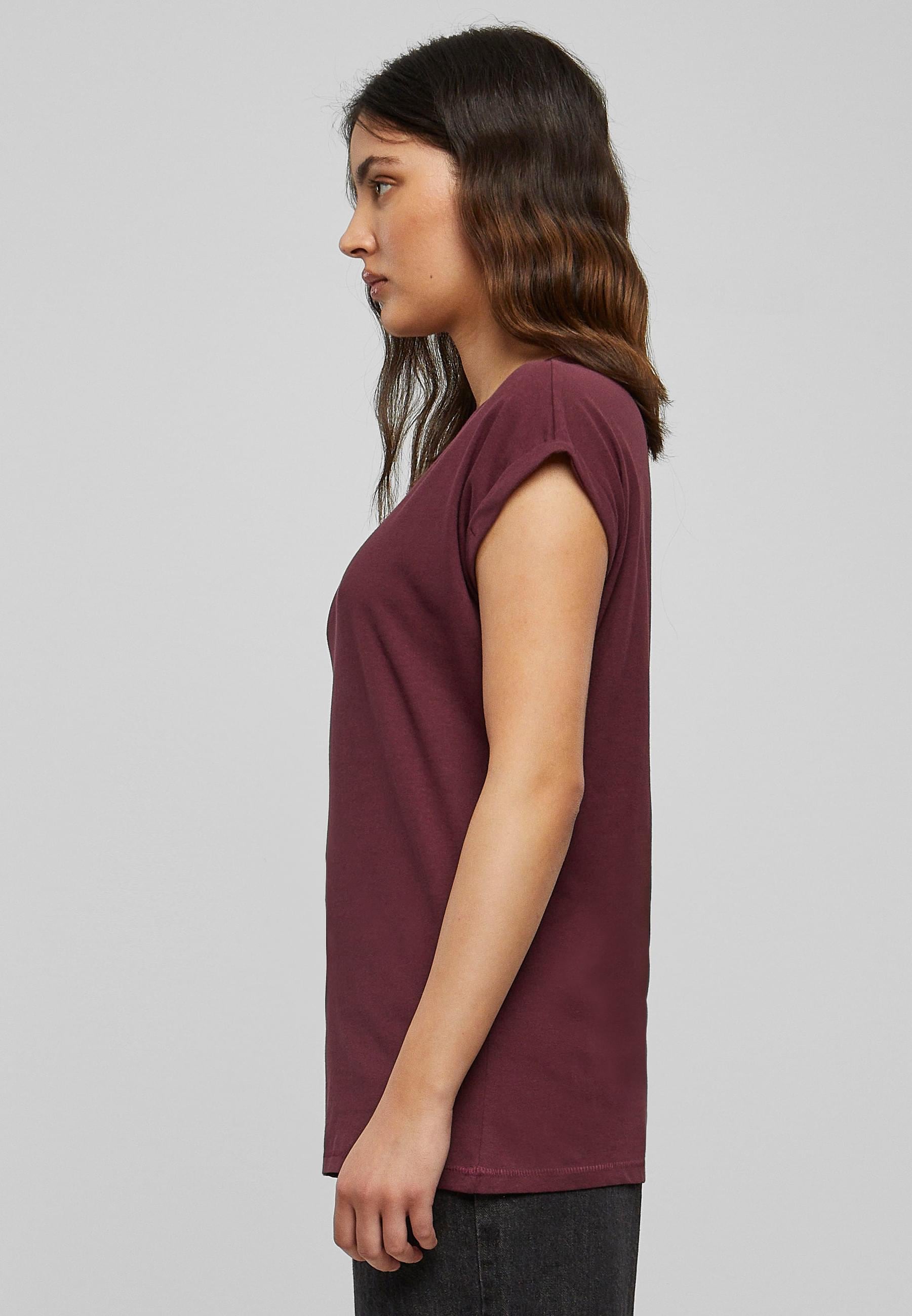 URBAN CLASSICS Kurzarmshirt »Urban Classics Damen Ladies Extended Shoulder Tee«, (1 tlg.)