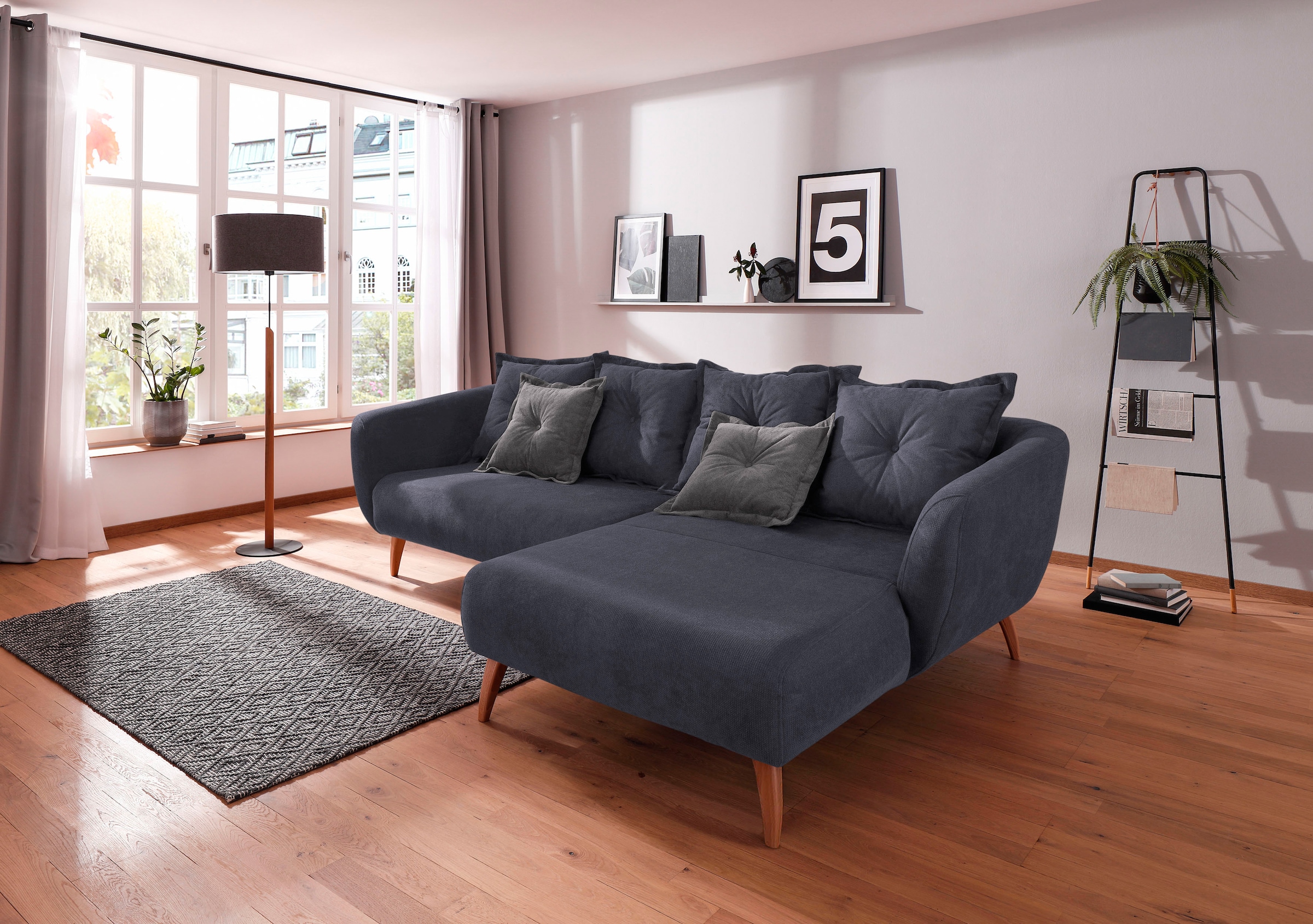 Home affaire Ecksofa "Baggio formschöne Polsterecke, bequem, Breite 277cm, günstig online kaufen