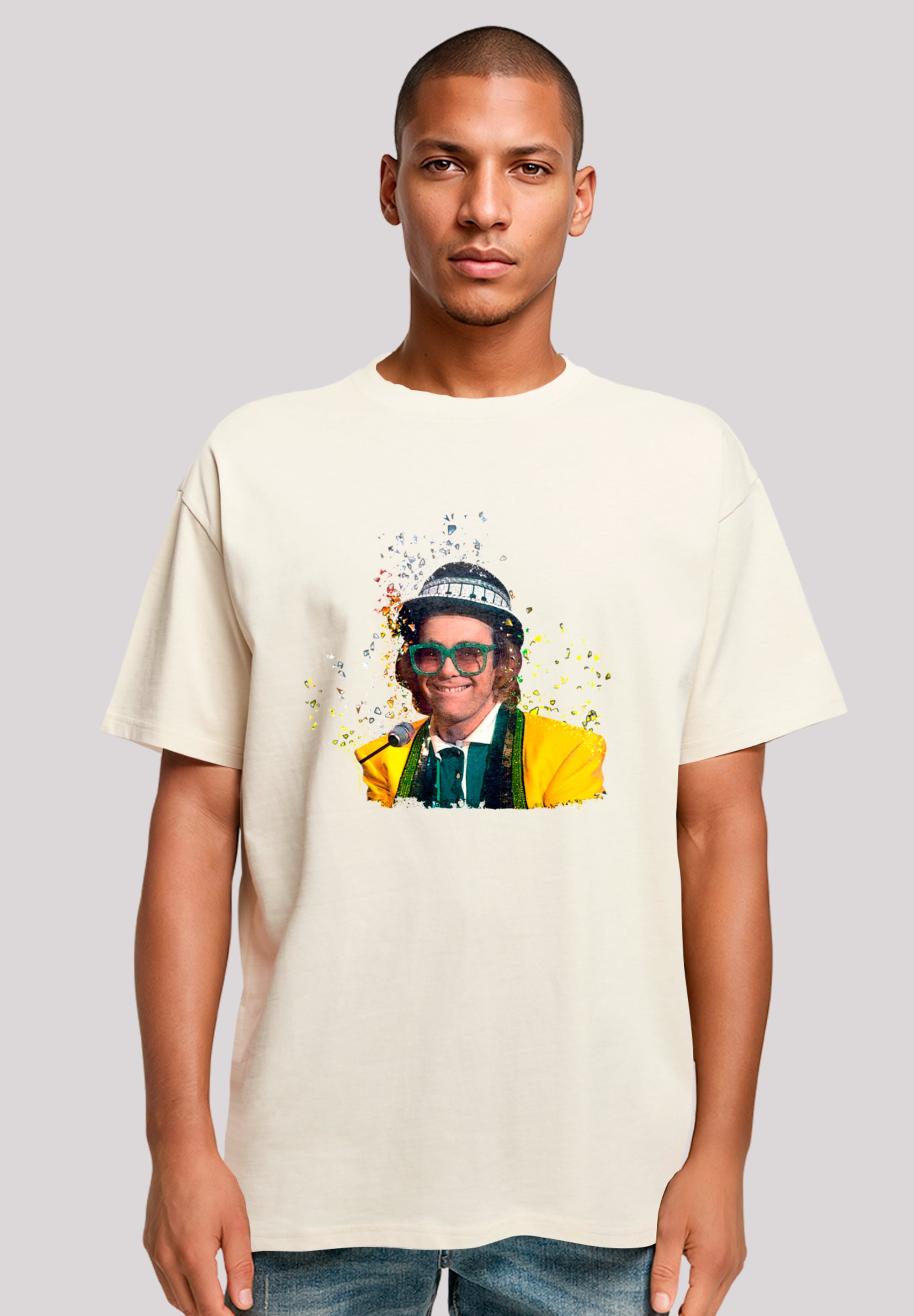 F4NT4STIC T-Shirt "TV Times Elton John At The Piano 1977", Premium Qualität günstig online kaufen