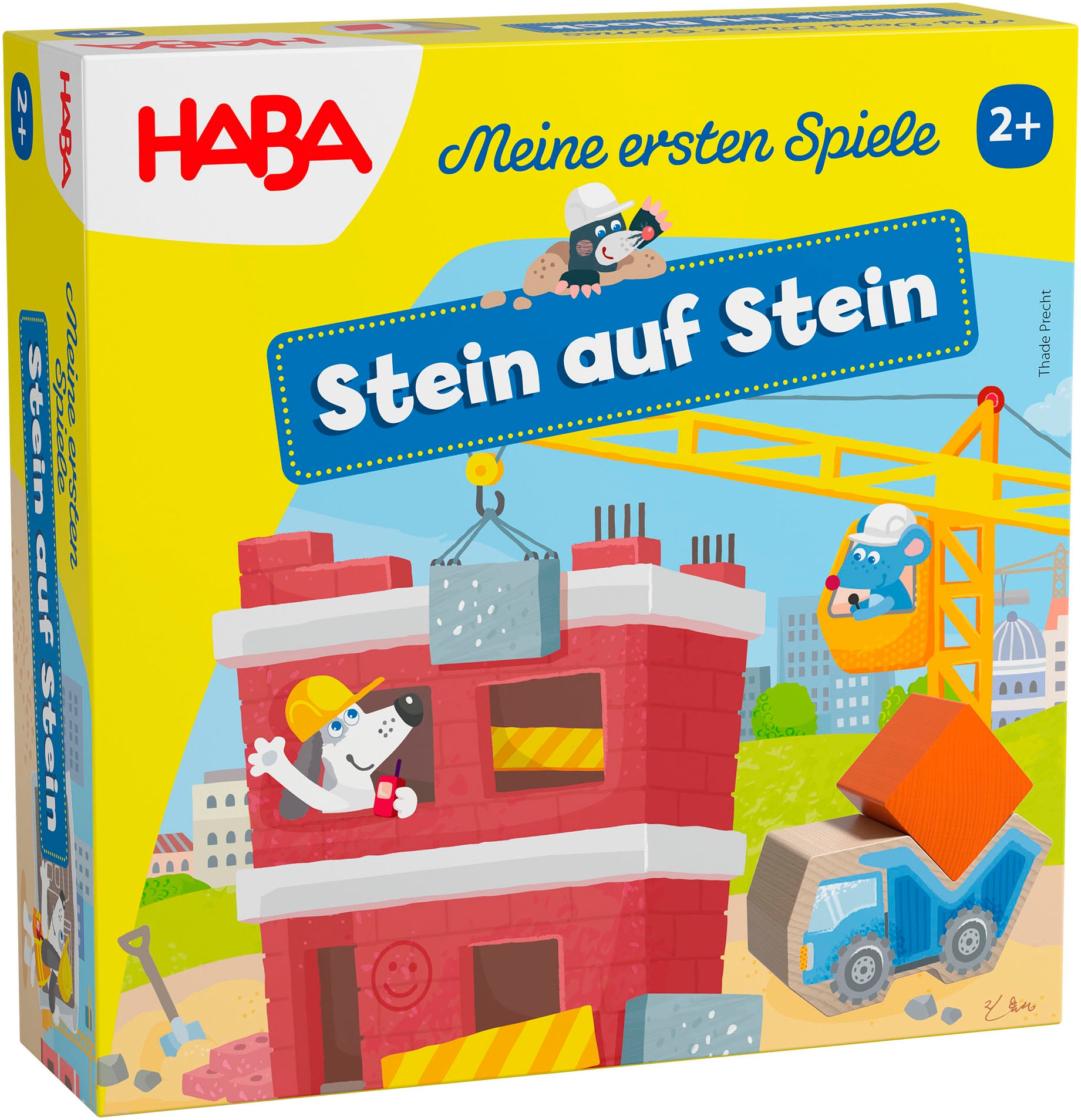 HABA Kinder Spiel "Meine ersten Spiele - Stein auf Stein"bunt, Holz, Papier, Pappe, Spiele