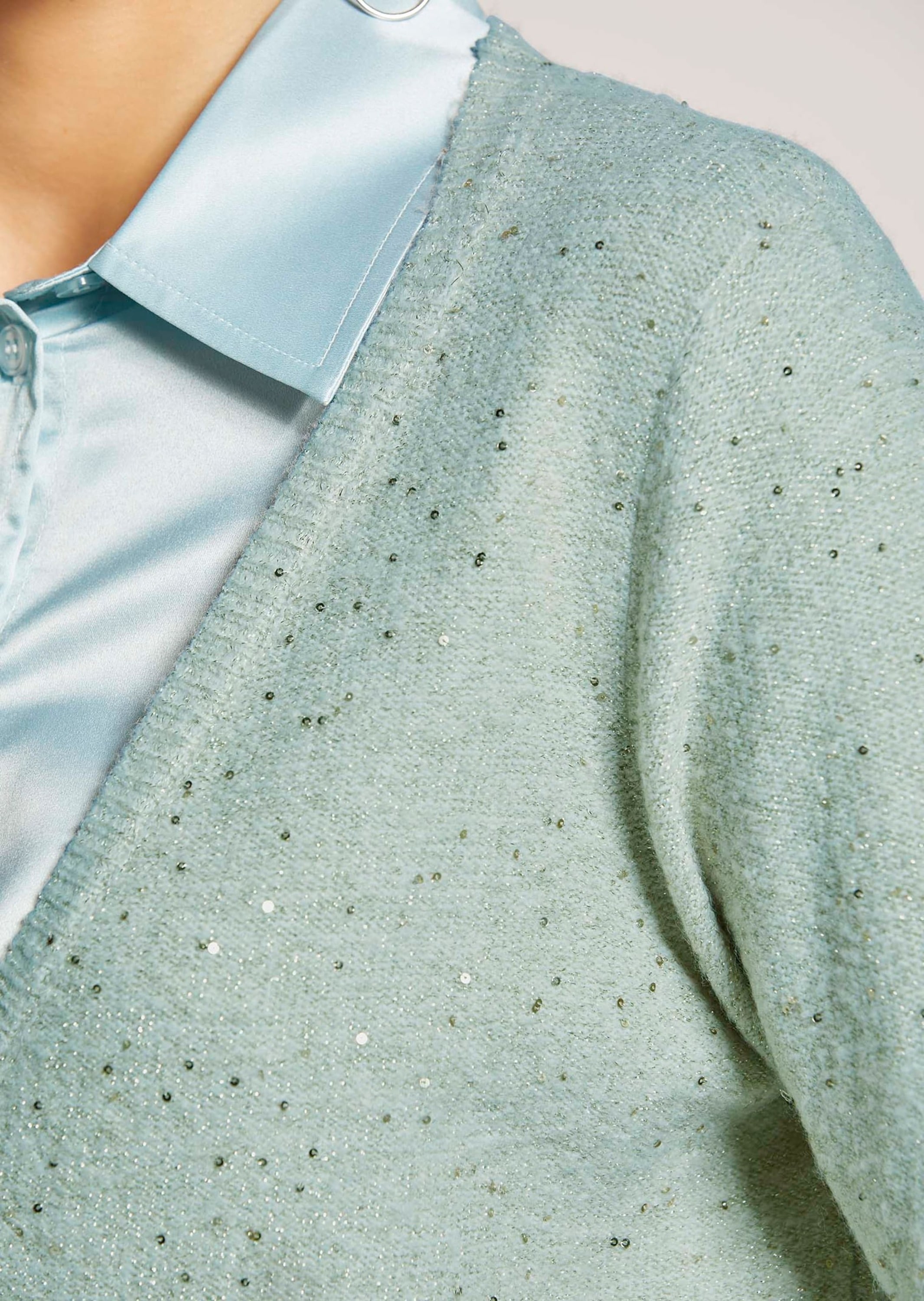 MADELEINE Strickjacke »Strickjacke Kurze Bolerojacke mit Glitzer«