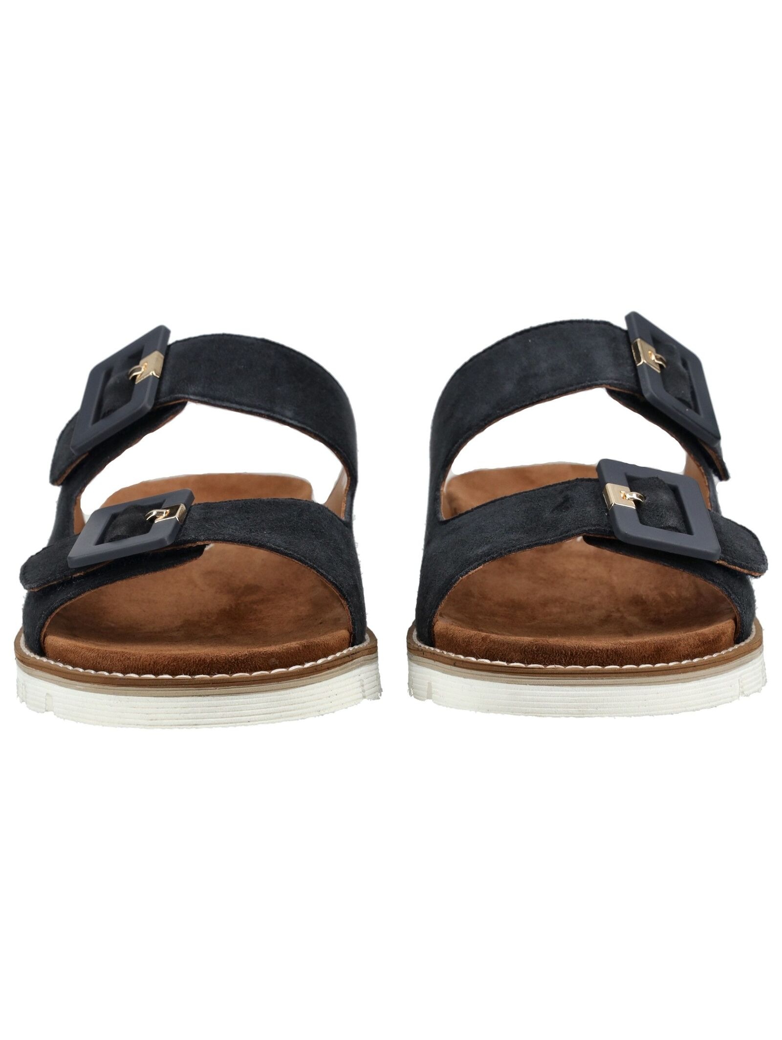 Pantolette ARA "KENT", Damen, Gr. 42, nachtblau, Ziegenveloursleder, unifarben, Schuhe Pantolette, Schlupfschuh, Hausschuh, Bequemschuh in Komfortweite G (= weit) 2
