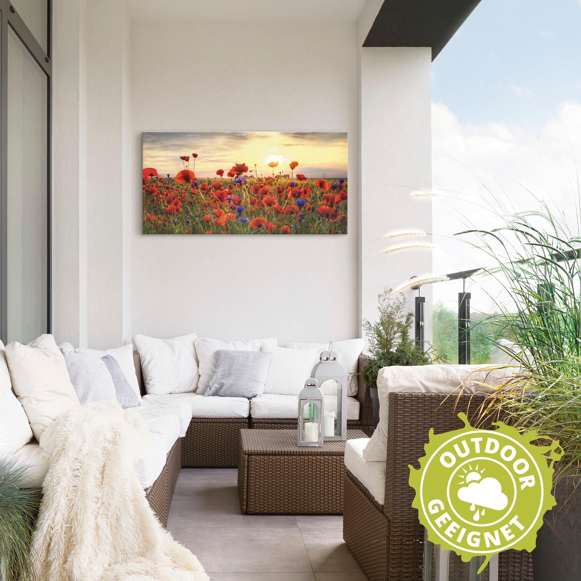 Artland Wandbild »Mohnblumen«, Blumen, (1 St.), als Alubild, Outdoorbild, Leinwandbild, Poster, Wandaufkleber