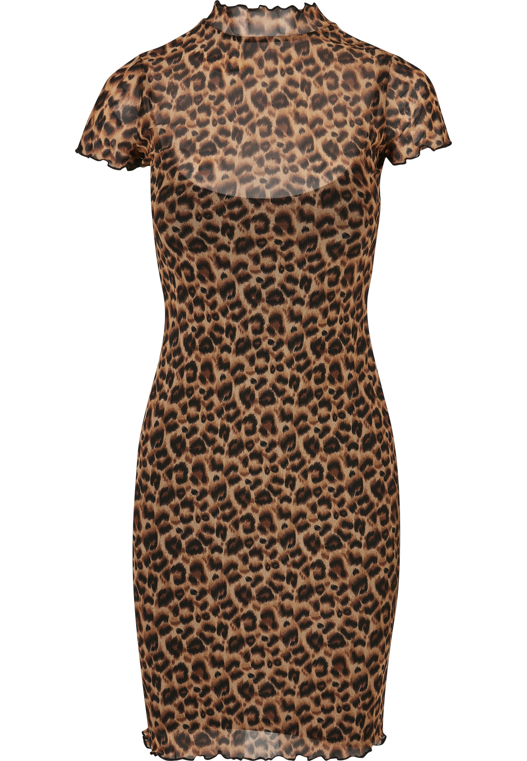 URBAN CLASSICS Shirtkleid "Urban Classics Damen Ladies Mesh Double Layer Dress" 1 tlg.
