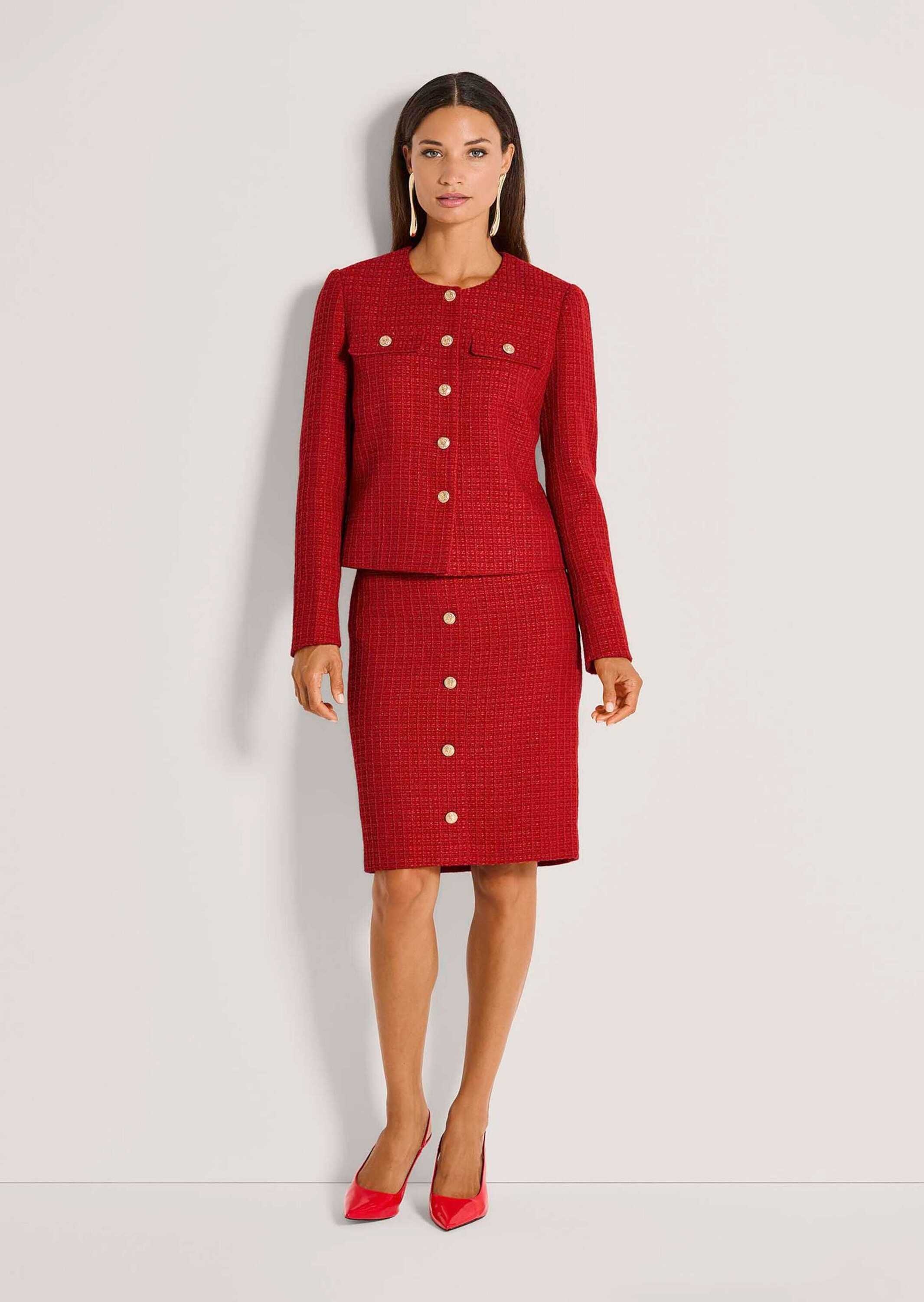 MADELEINE Jerseyblazer "Blazer Couturiger Kurzblazer mit goldfarbenen Knöpf günstig online kaufen