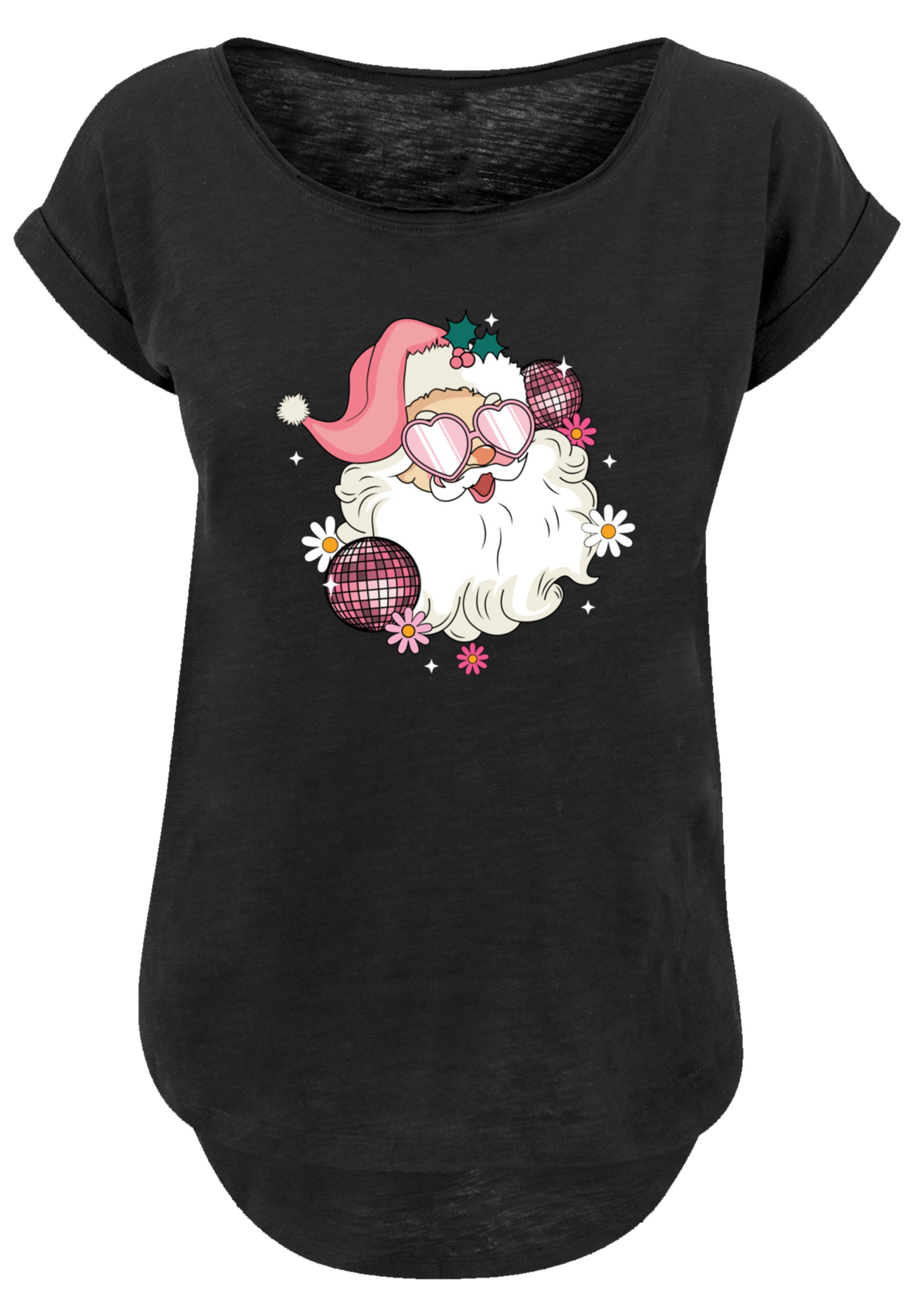 F4NT4STIC T-Shirt »Pink Retro Disco Santa Weihnachten«, Premium Qualität, Weihnachts-Kollection
