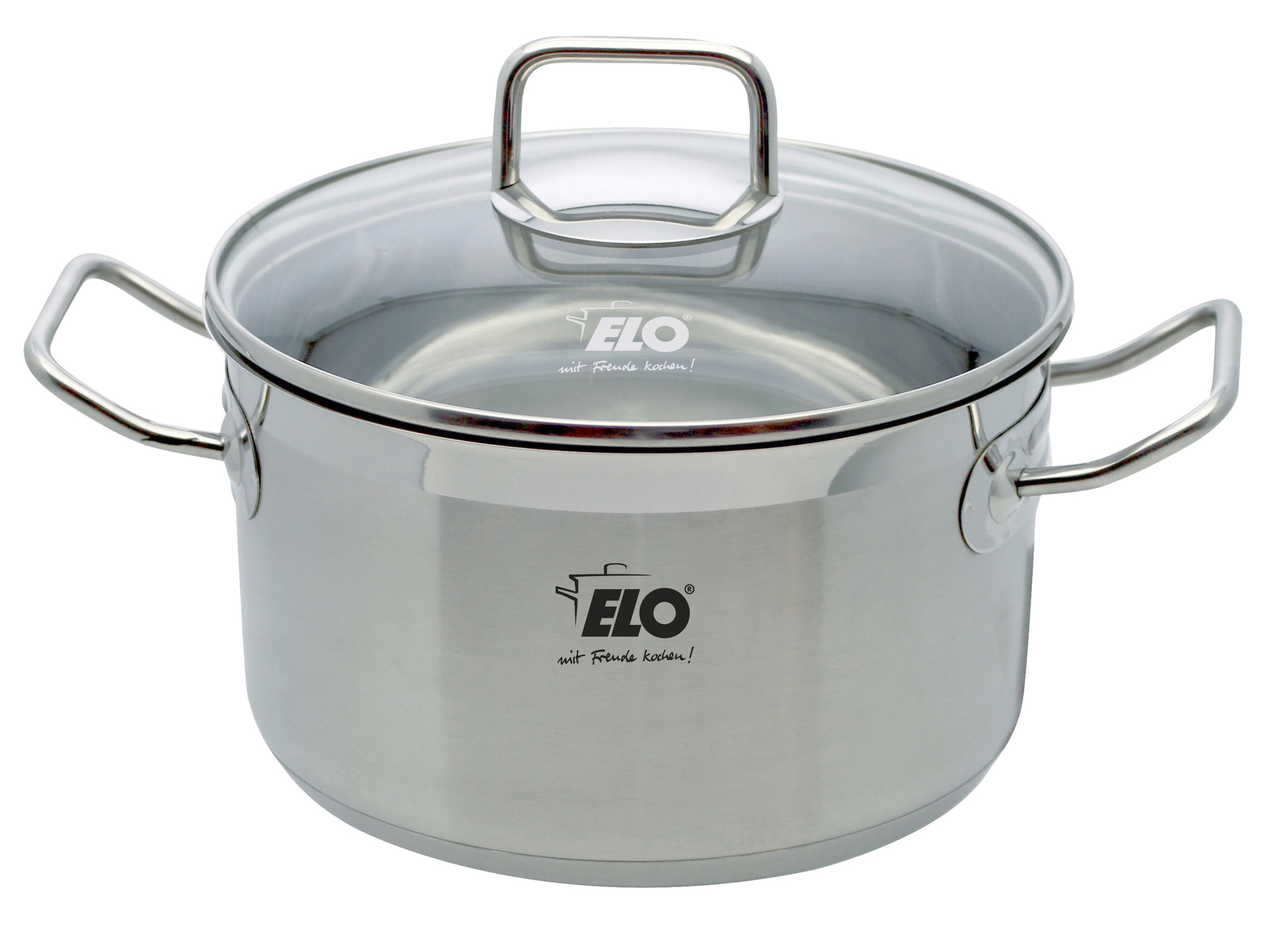 Elo Basic Topf-Set »Basic Profi Duo Therm Topfset 6-teilig«, Edelstahl, (Set, 10 tlg.), Volumenskala, integriertes Öl-Dosiersystem