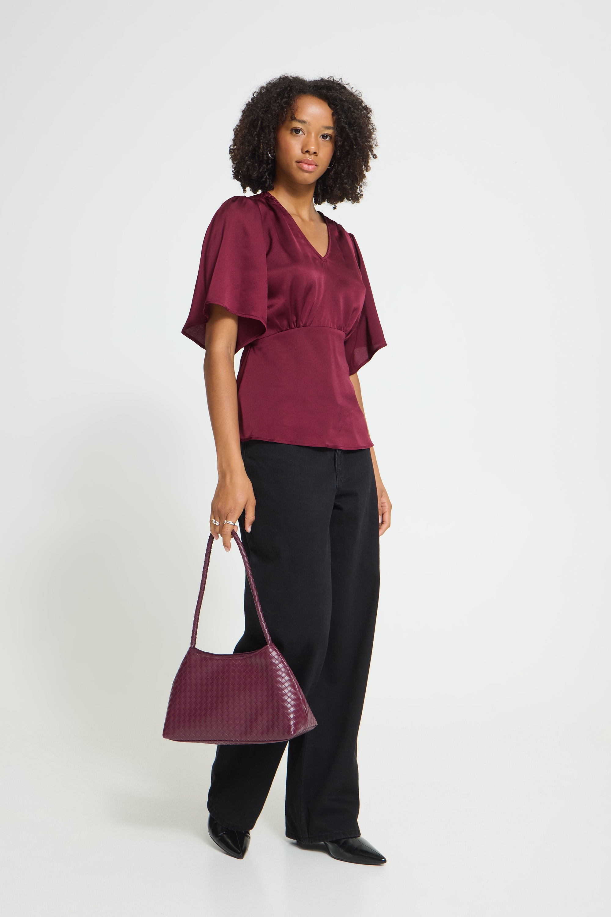 Ichi Kurzarmbluse »Damen Bluse kurzarm IHSTORMY«