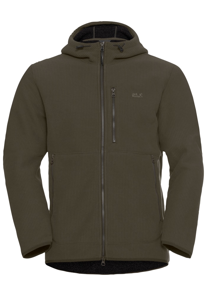 Jack Wolfskin Fleecejacke »LAKE RIDGE HOODED JKT M«, mit Kapuze
