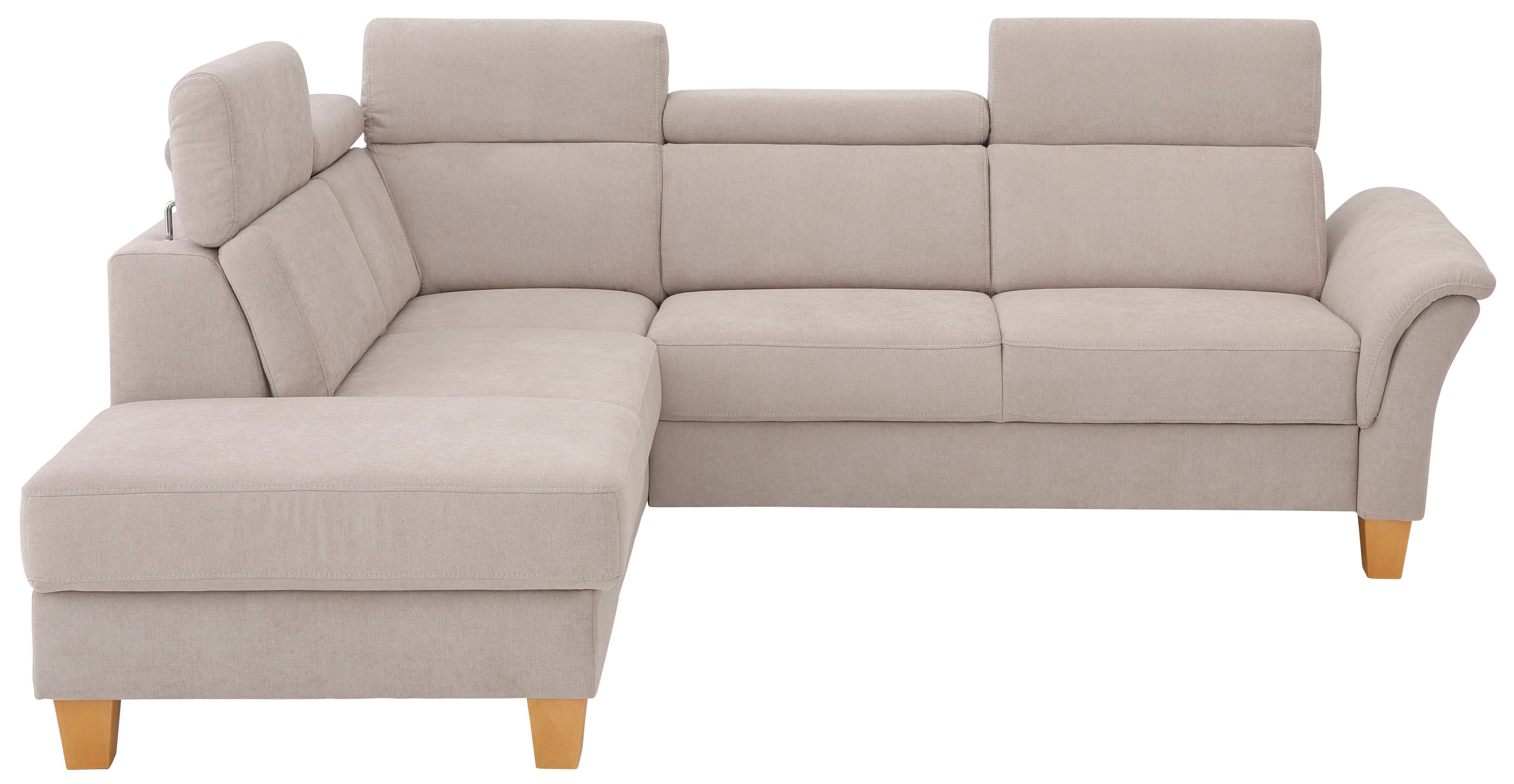 OTTO home Ecksofa "Conville L-Form" Federkern, wahlweise mit Schlaffunktion und Bettkasten bzw. Stauraum