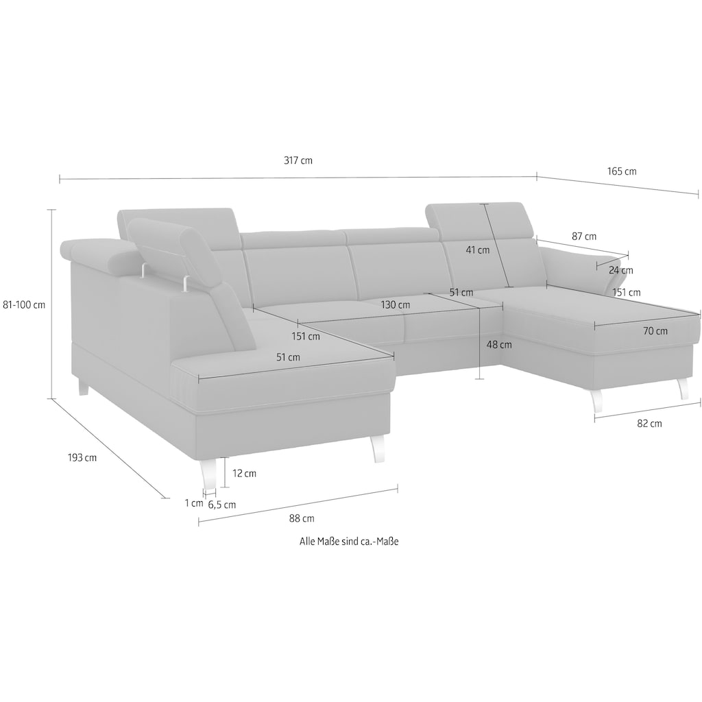 sit&more Wohnlandschaft »Vincenzo«