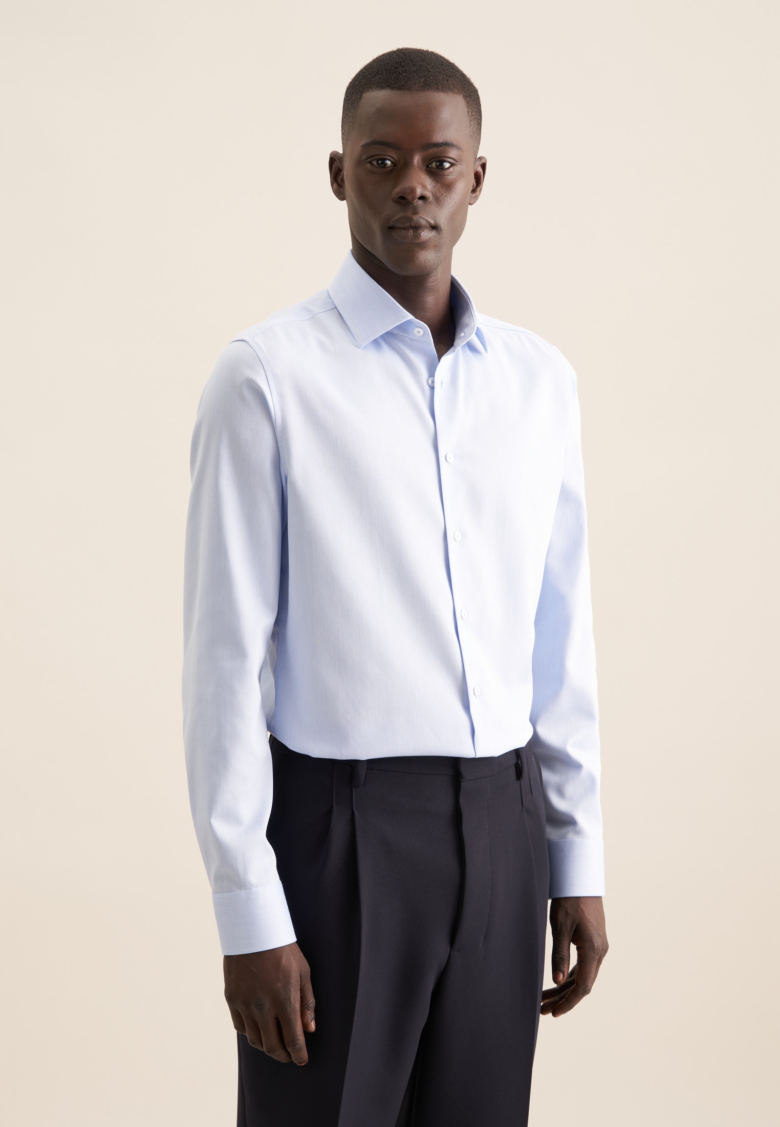 seidensticker Businesshemd "Slim" Slim 1/1 Kentkragen Struktur günstig online kaufen