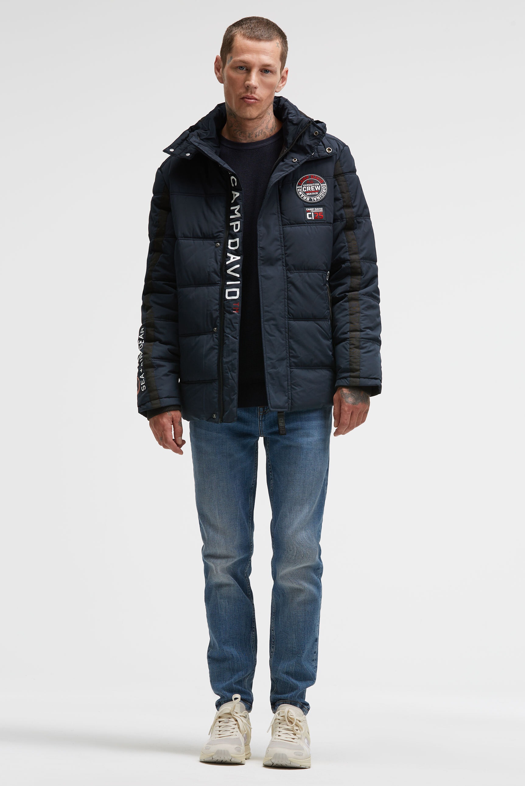 CAMP DAVID Winterjacke, mit Kapuze, mit Innentaschen