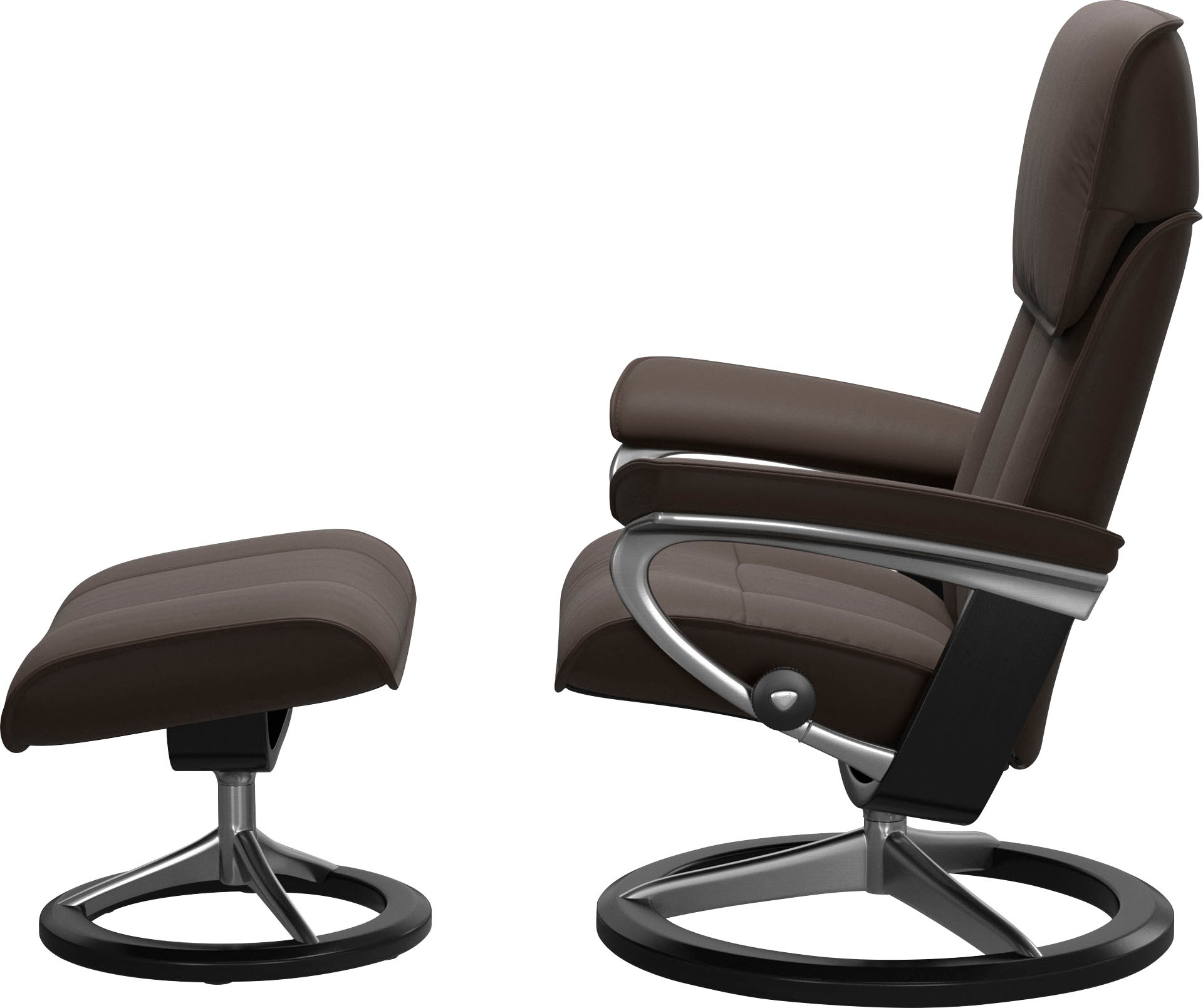 Stressless® Relaxsessel »Admiral« Set, Relaxsessel inkl. Hocker,  mit Signature Base, Größe M & L, Gestell Schwarz
