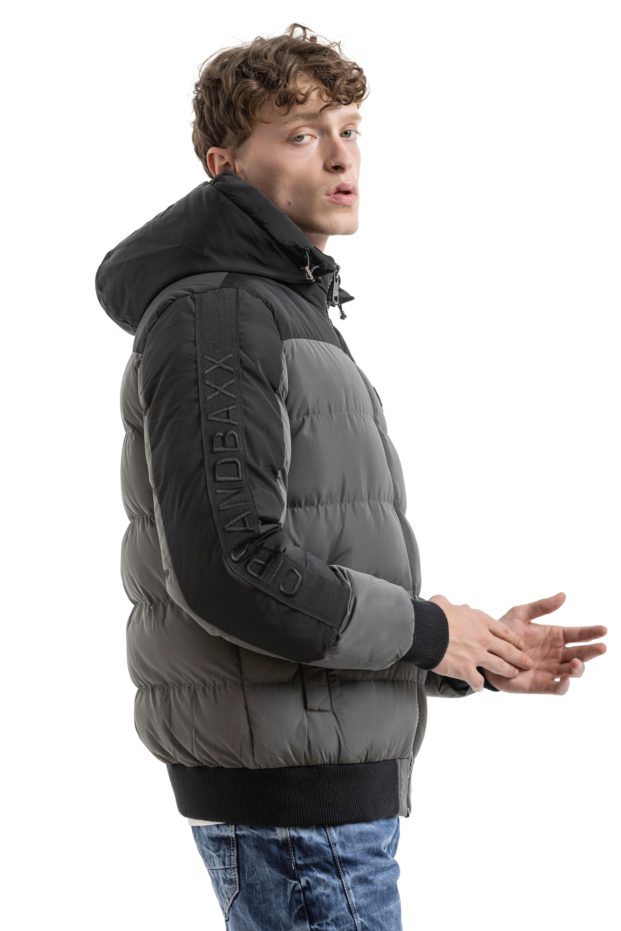 Cipo & Baxx Steppjacke mit Kapuze