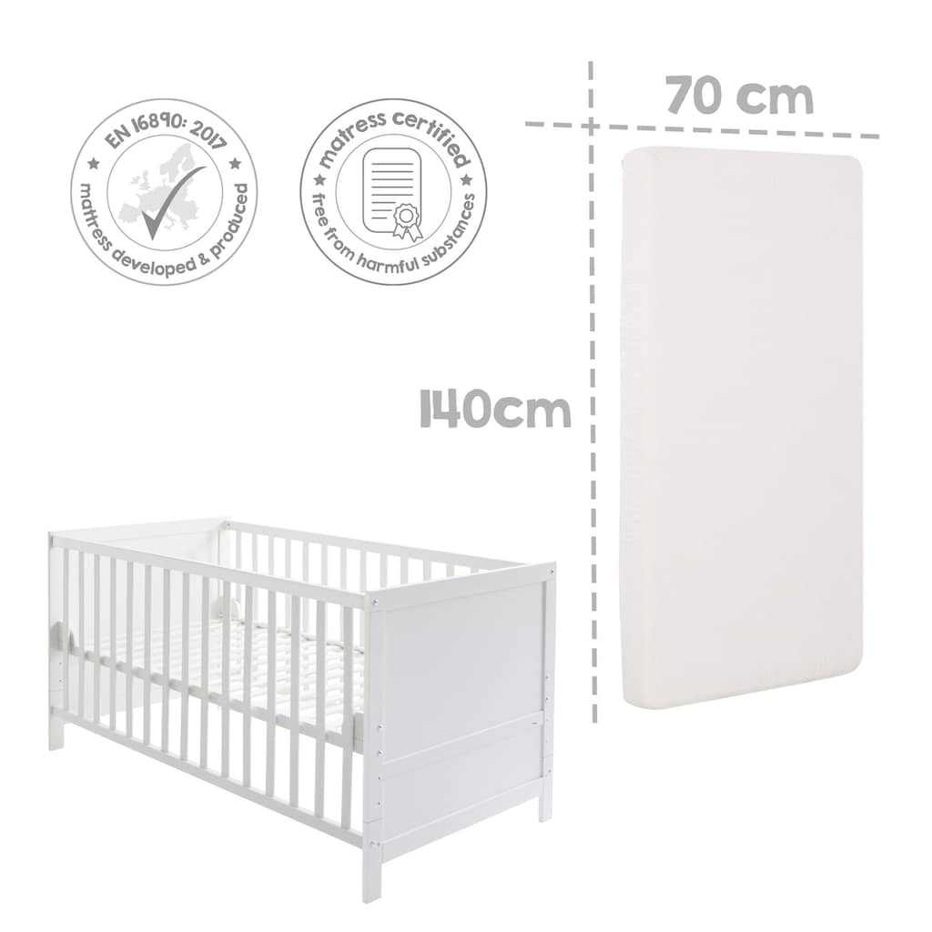 roba® Komplettbett »Sternenzauber, weiß«, (7 tlg.)