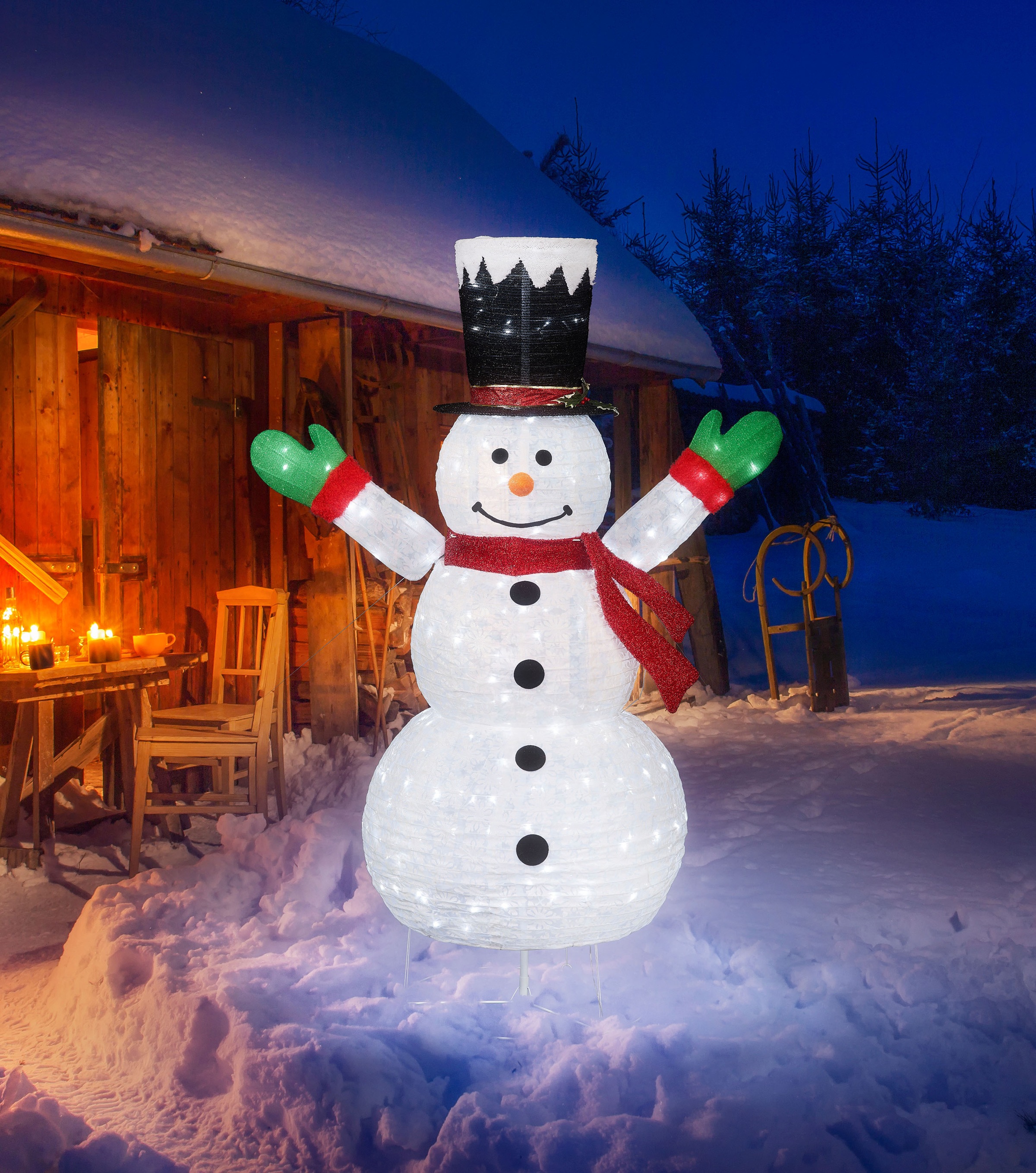 IC Winterworld LED Dekofigur "Weihnachtsdeko aussen" 1 Stk. Kaltweiß Schnee günstig online kaufen