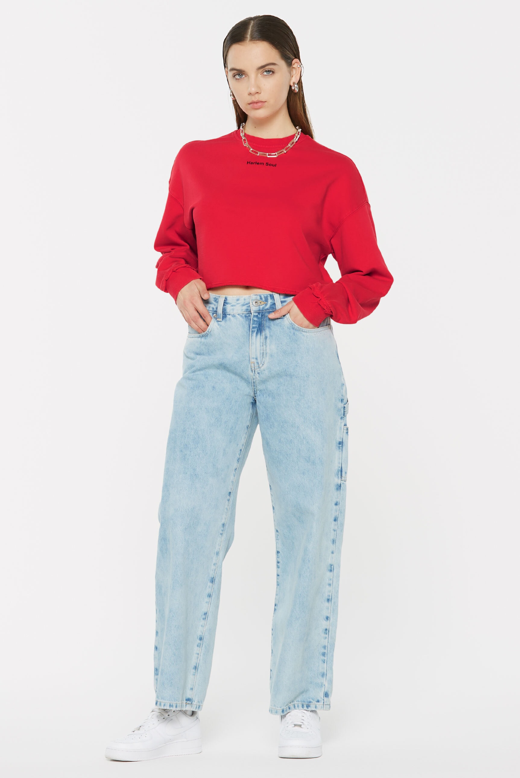 Harlem Soul Sweater, mit Used-Kante am Ärmel