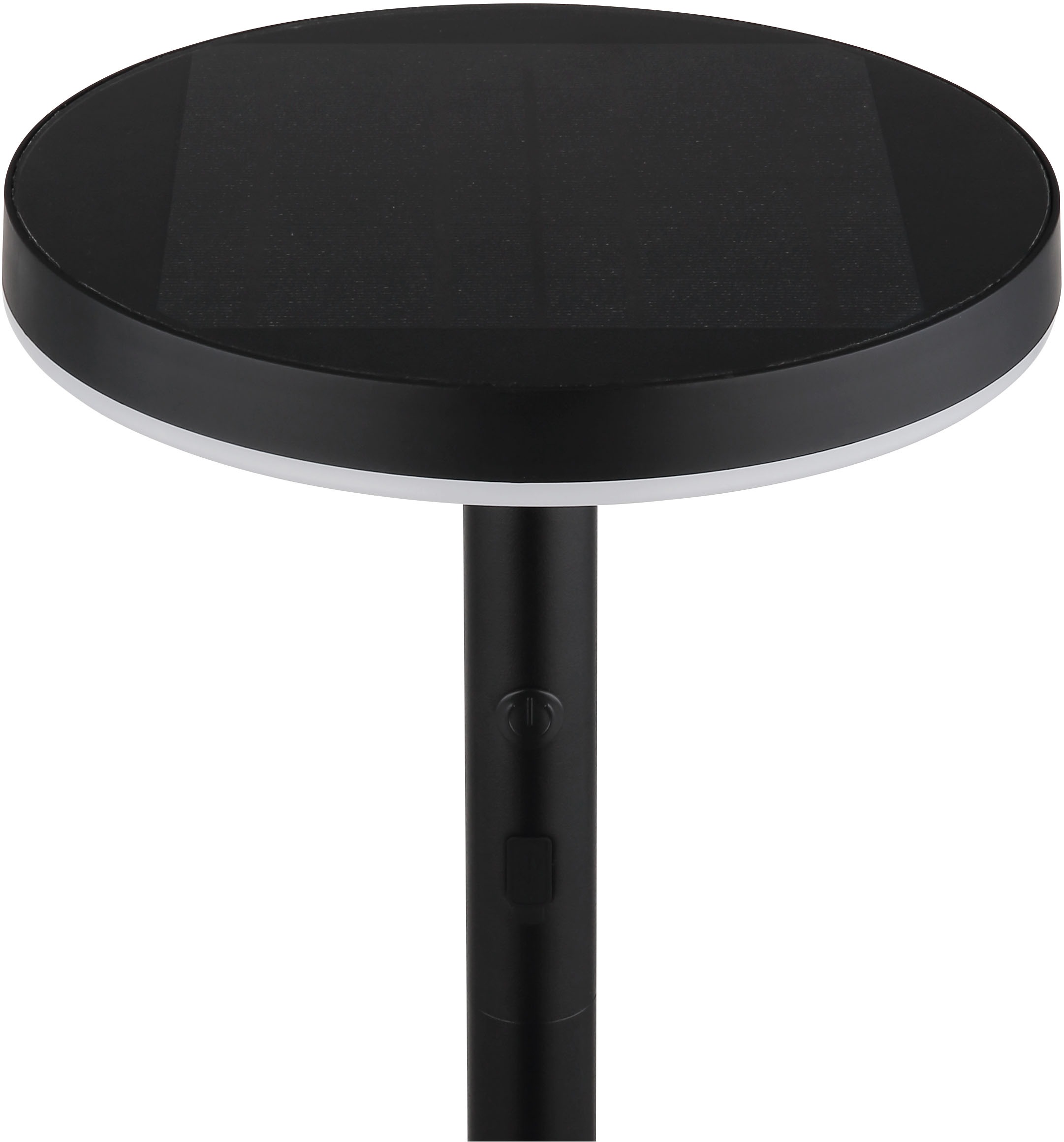 GLOBO LIGHTING LED Solarleuchte »SOLARLEUCHTE ALUMINIUM SCHWARZ MATT, 1XLED«, Leuchtmittel LED-Modul | LED fest integriert, Solar/Touch Ein/aus/beweglich/schwarz/CCT 1800/2700/3000K