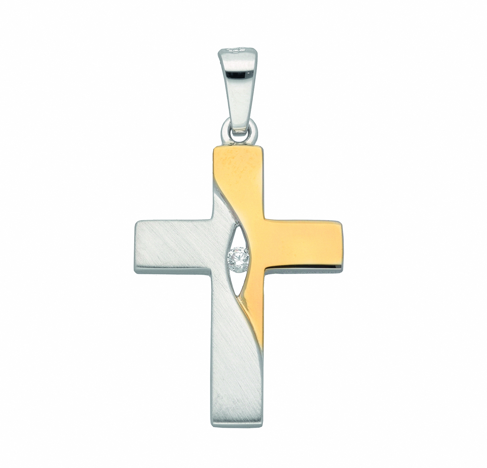 Adelia´s Kettenanhänger »925 Silber Kreuz & Silberschmuck mit | Damen für Anhänger«, Zirkonia BAUR Herren