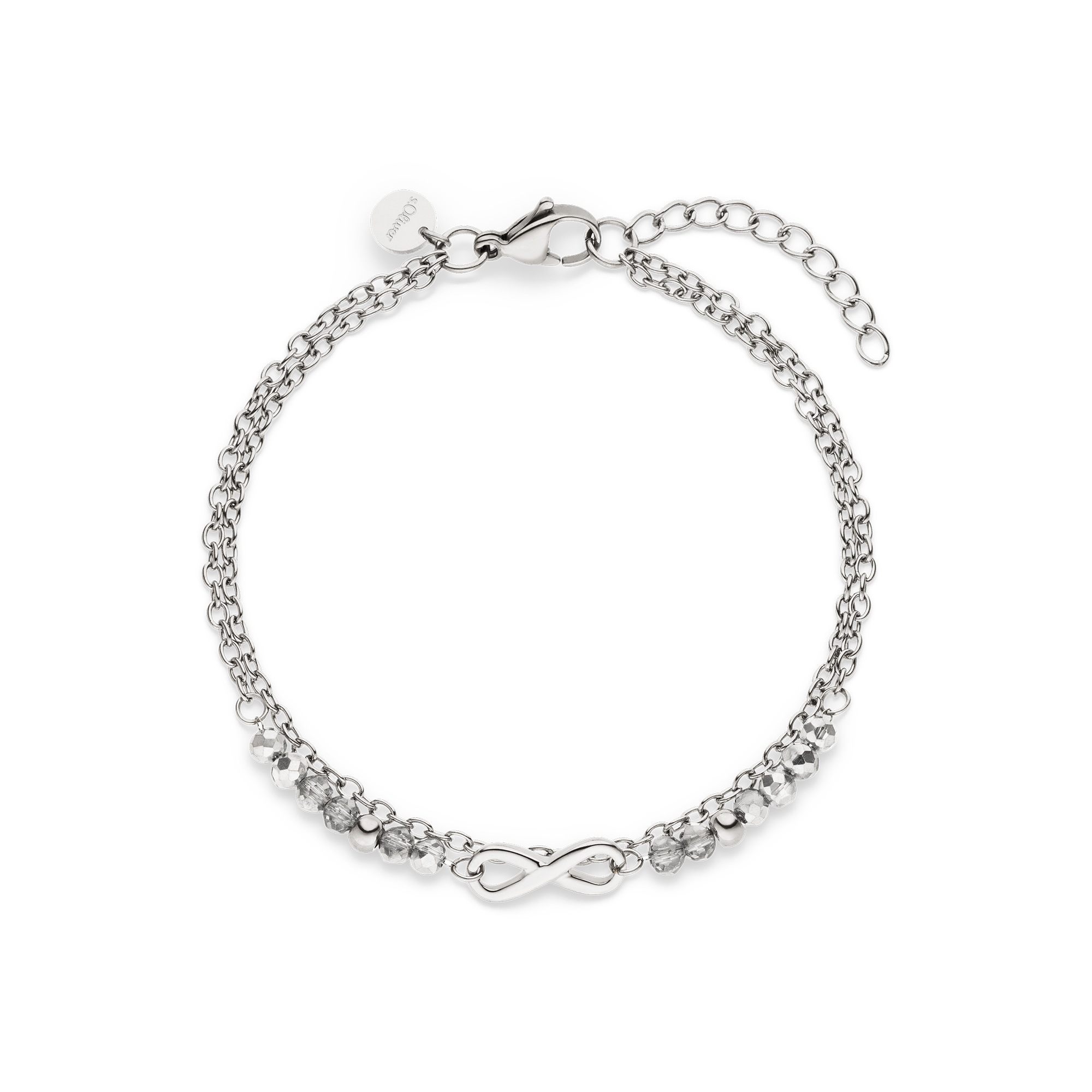 s.Oliver Armband »Infinity Beads, Unendlichkeitsschleife« mit Kristallstein (synth.)