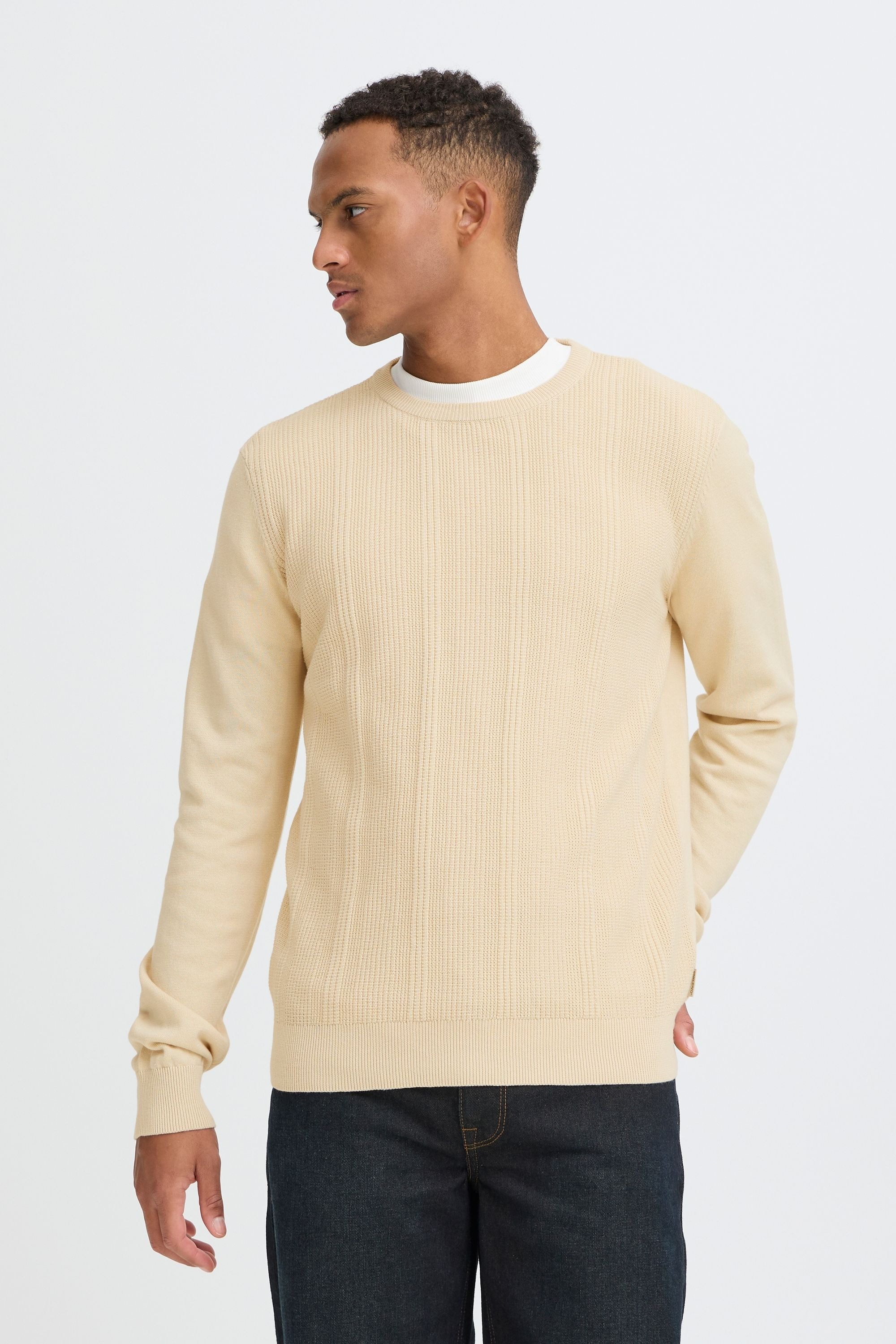 Blend Strickpullover "BHBaron" Bequemer Feinstrick-Pullover mit strukturier günstig online kaufen